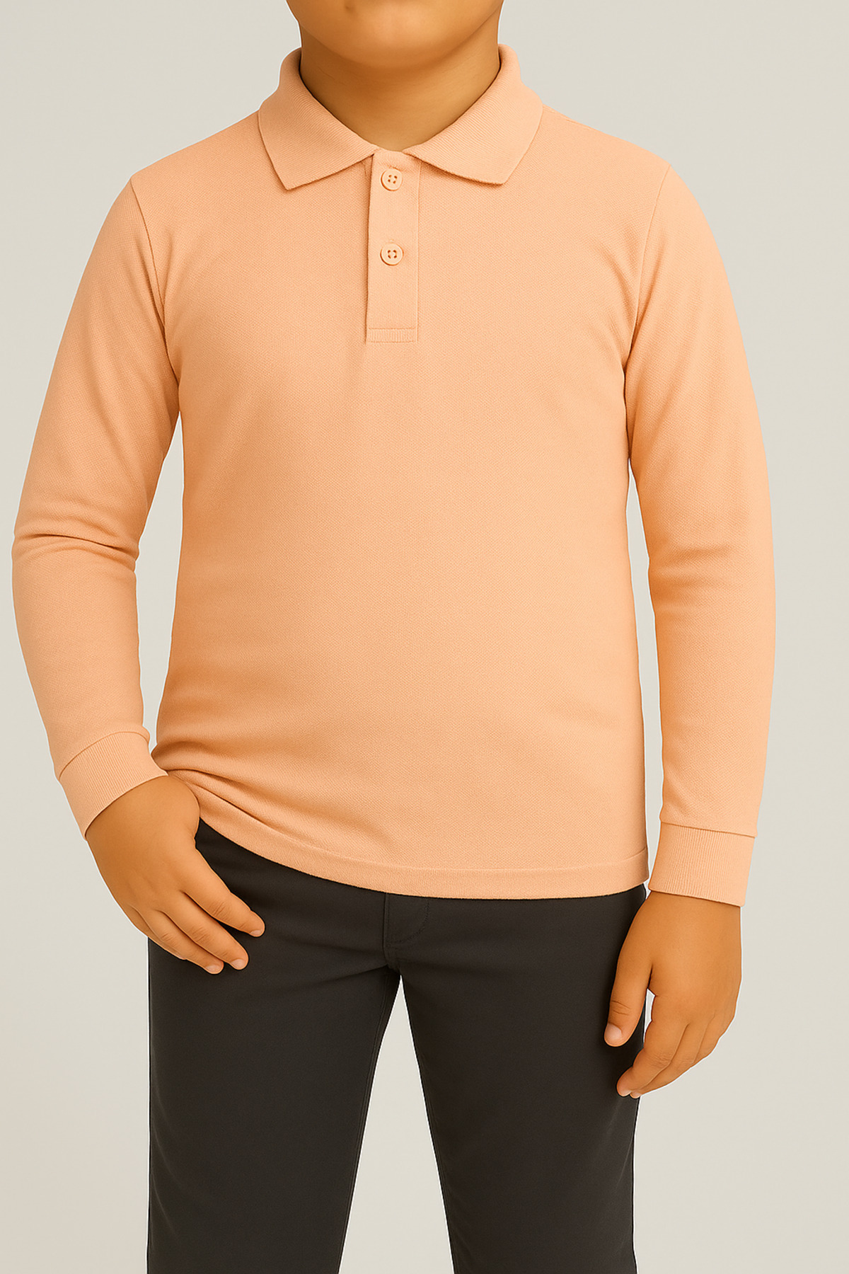Kids Puppy Long Sleeve Polo Lacoste School T-Shirt