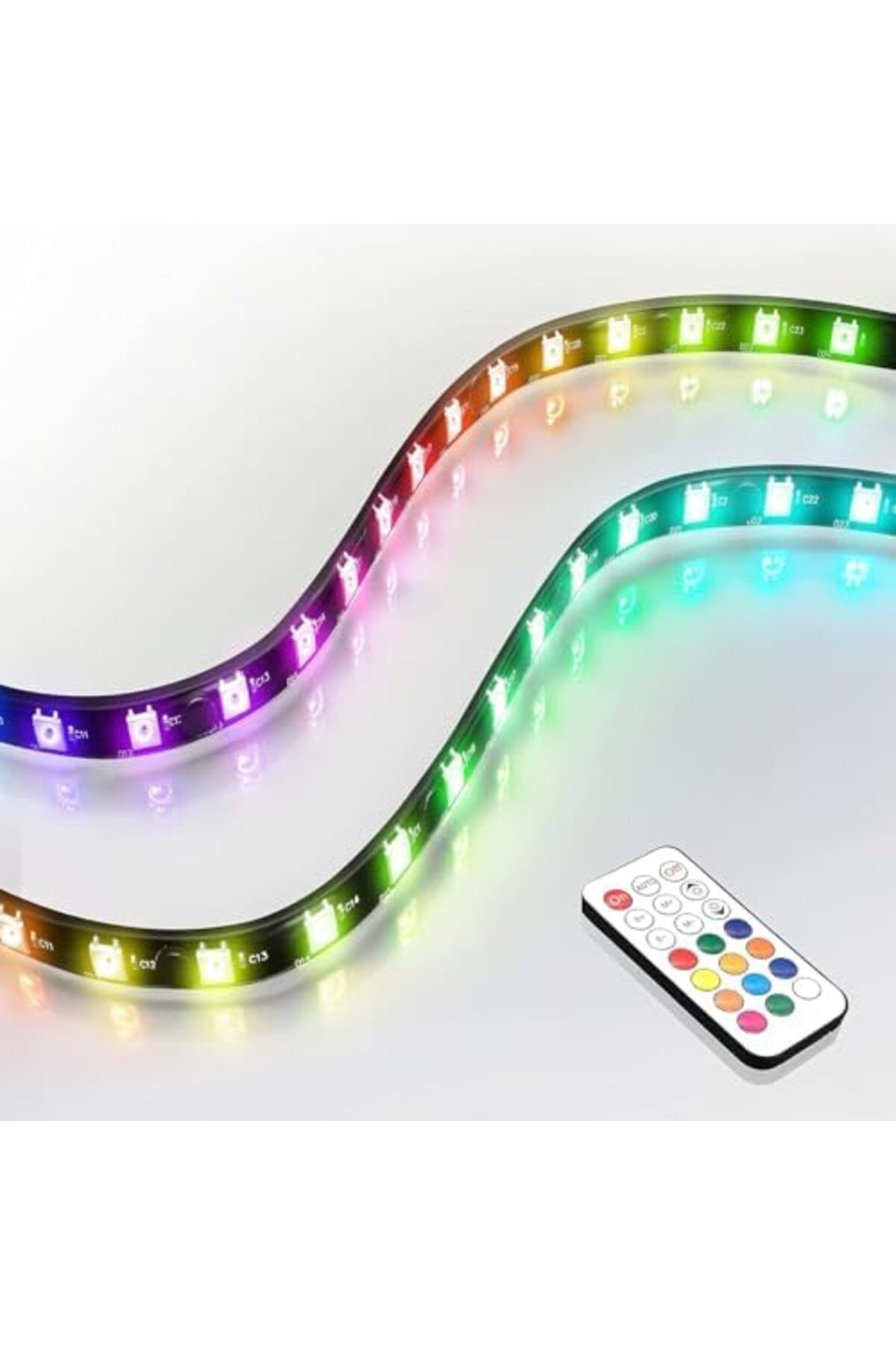 SUKILO-Addressable RGB LED Strips with Magnet for PC Case, with Remote Control - 2 Pack 40CM 2