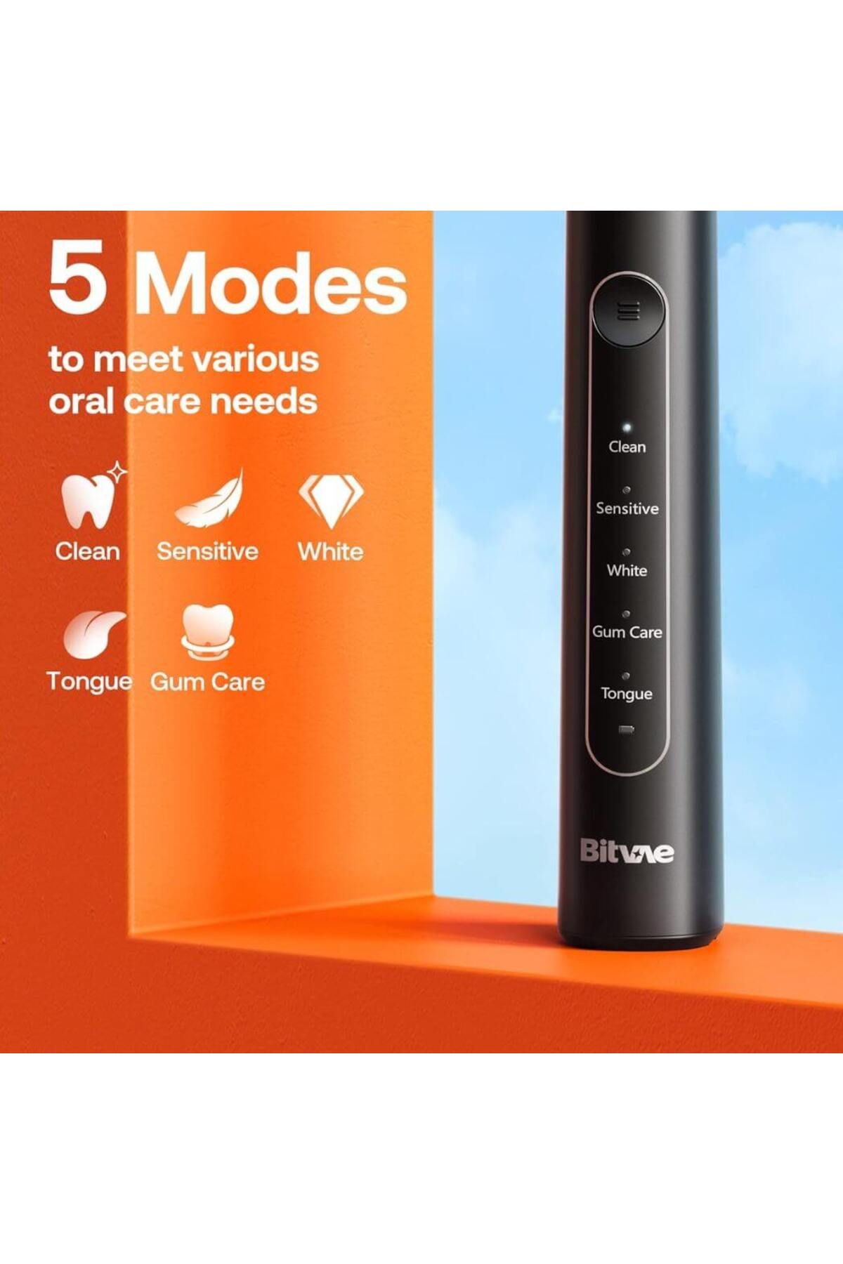 Bitvae-R2 Rotating Toothbrush with 8 Brush Heads, 30-Day Battery Life 4