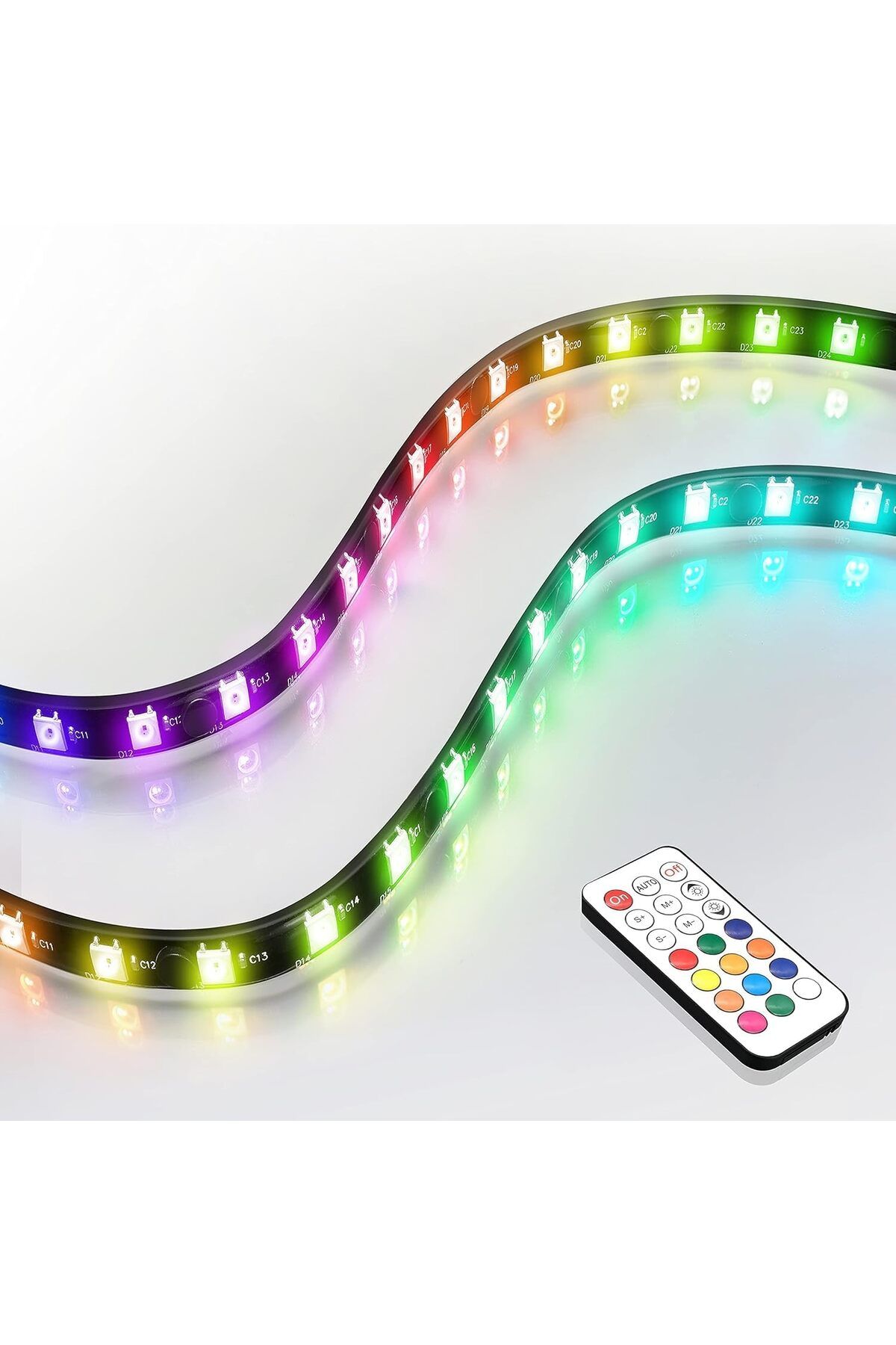 SUKILO-Addressable RGB LED Strips with Magnet for PC Case, with Remote Control - 2 Pack 40CM 1
