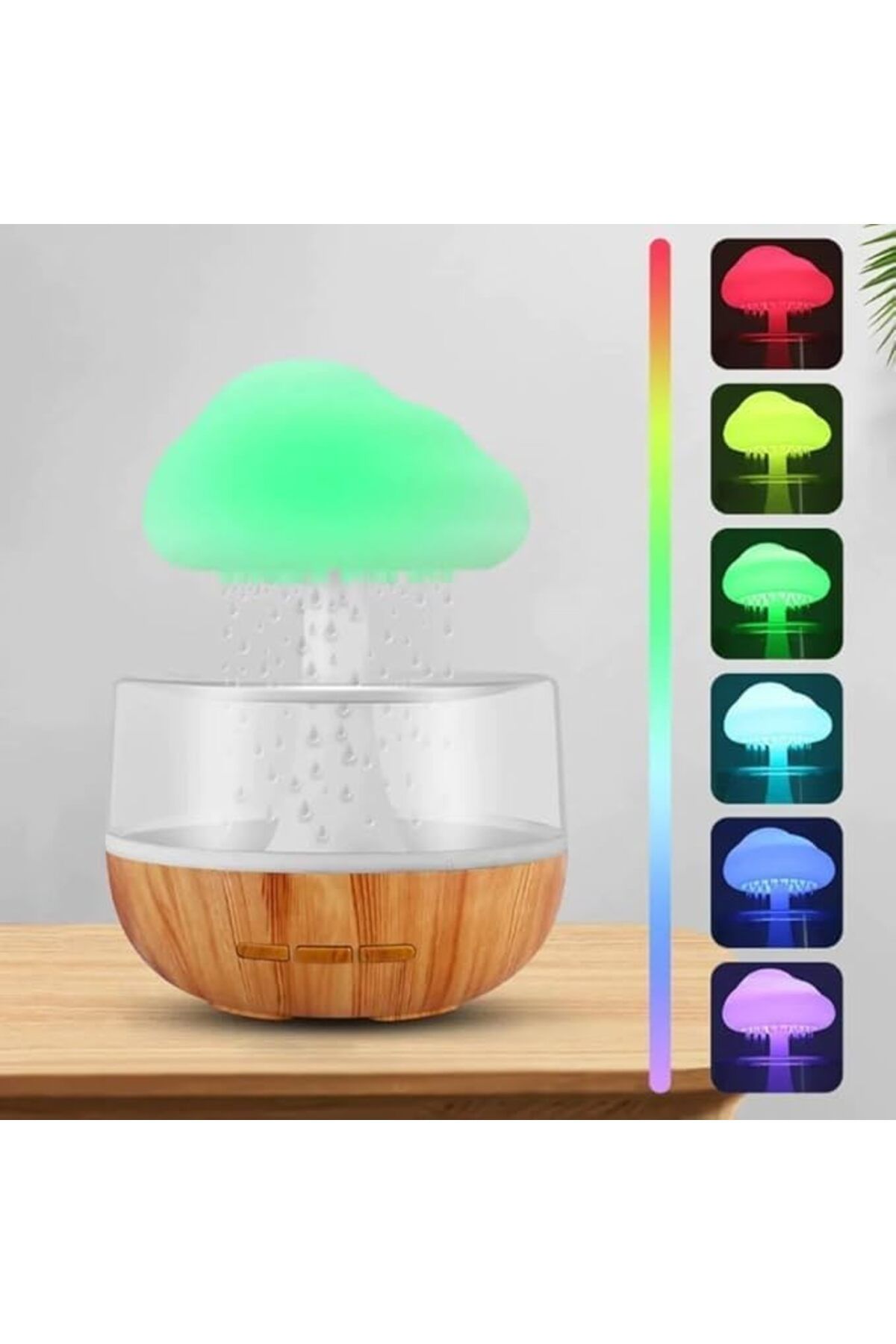 SUKILO-Rain Cloud Humidifier with Raindrop Sound and Night Light, Aromatherapy Diffuser, Mushroom Wa 4