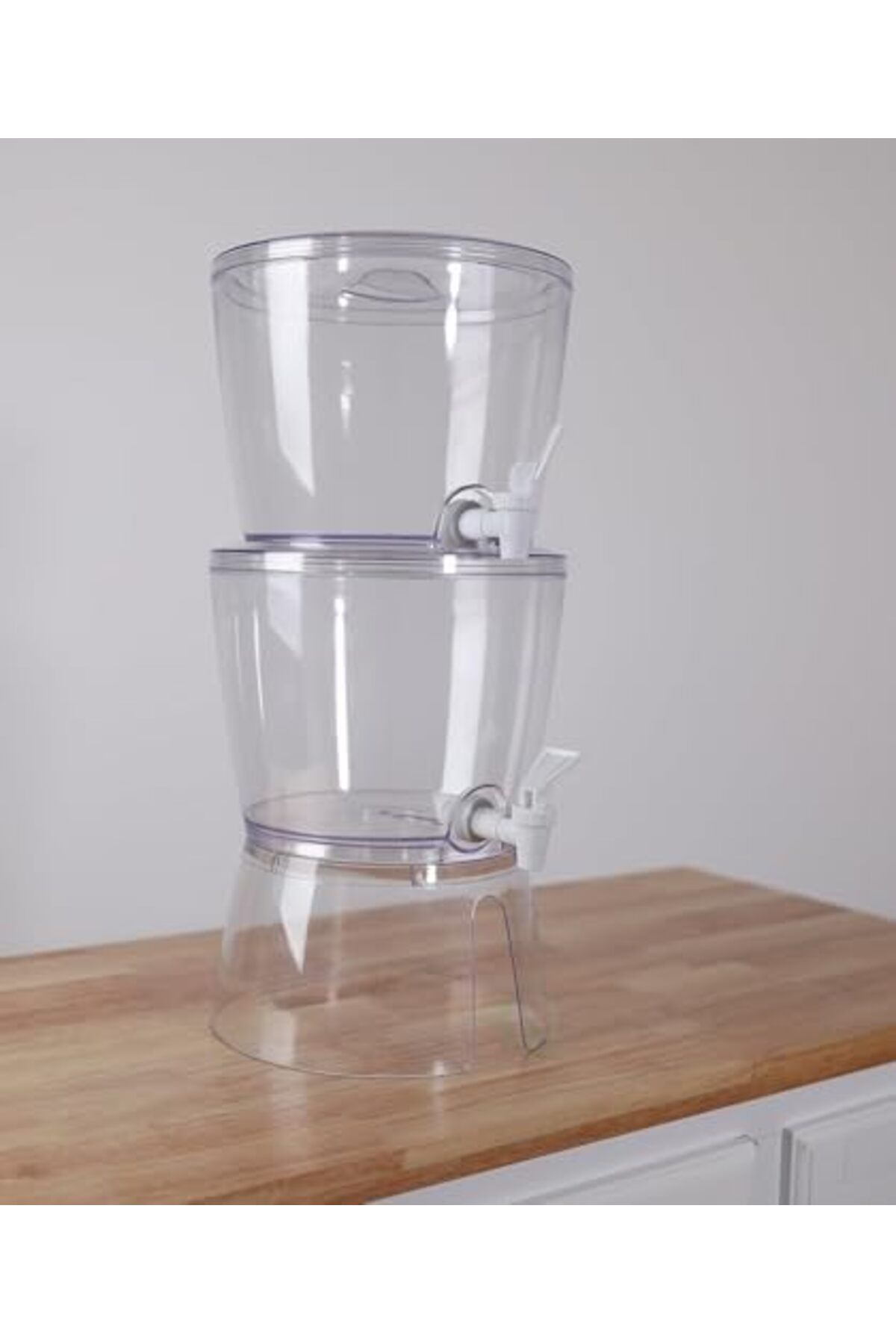 Biki-Stackable Beverage Dispenser with Stand, 5.3 Liters x 2, Size L, Transparent 7