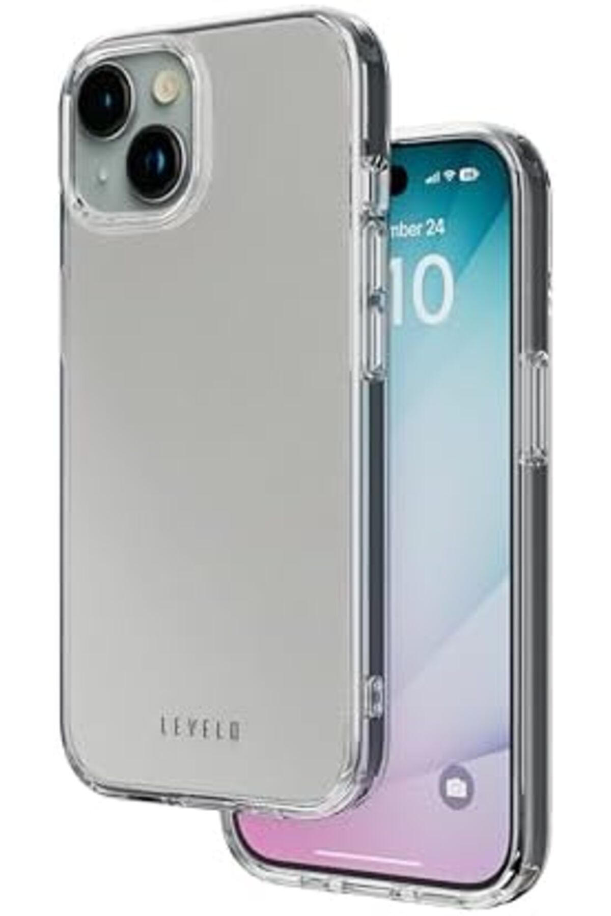 Levelo-جراب حماية LOCO لهاتف iPhone 15، شفاف غير لامع من Livelo 2