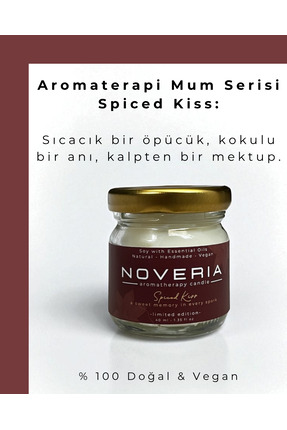 Noveria Aromaterapi Soya Mum - Doğal Ve Vegan - Spiced Kiss - 40 ml
