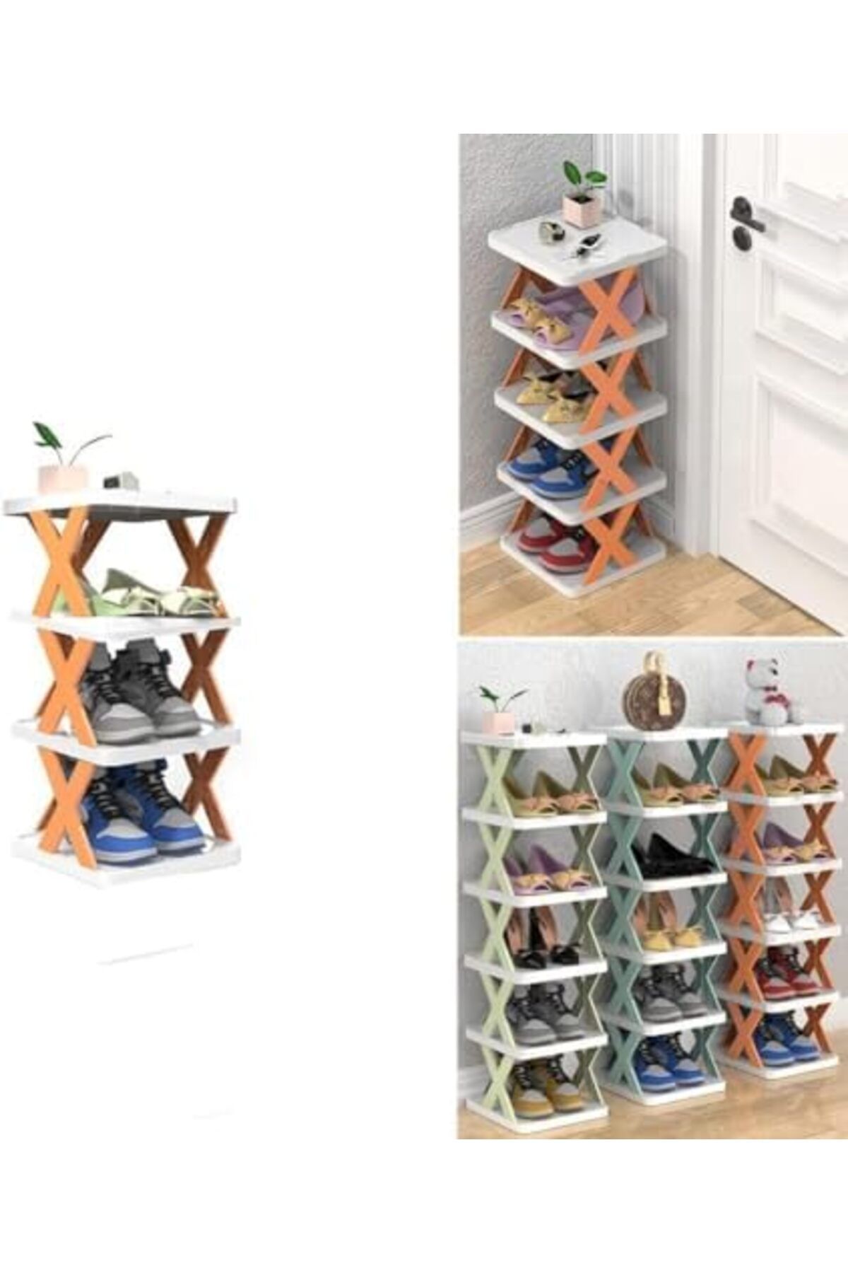 SUKILO-Portable 4-Layer Space Saving Shoe Rack Stand Organizer 1