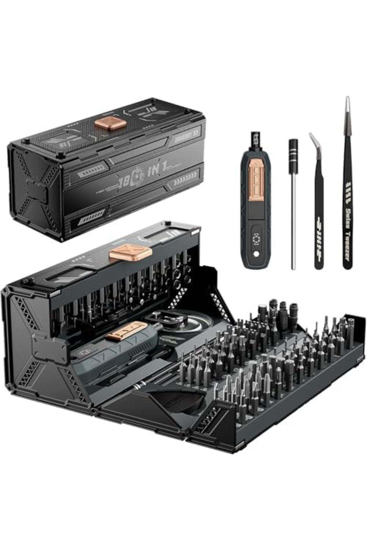 SUKILO-181-in-1 Electric Screwdriver Set – Cordless Mini Driver with 162 CR-V Bits 2