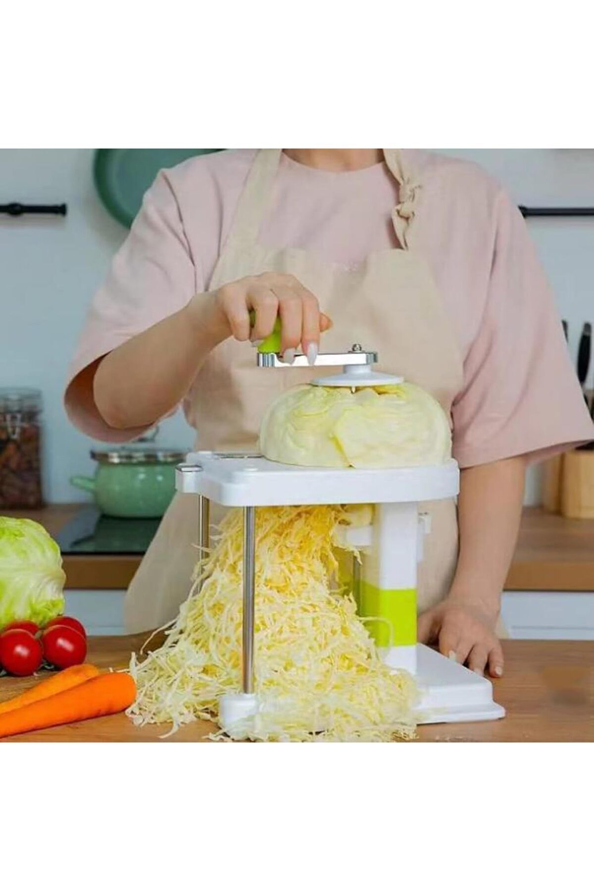 SUKILO-Manual Cabbage Cutter Vegetable Slicer Hand Crank Lettuce Chopper Durable PP Material Non-Sli 7