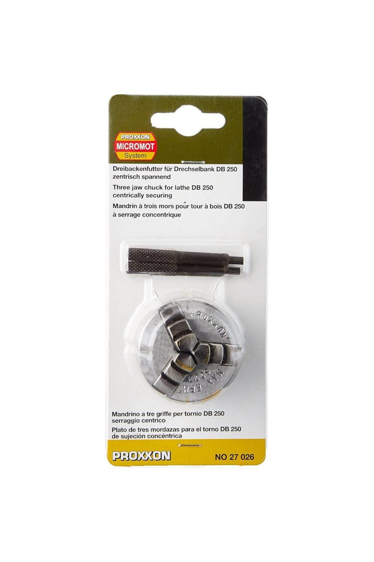 Proxxon-Universal three-jaw lathe with self-centering, 27026 1
