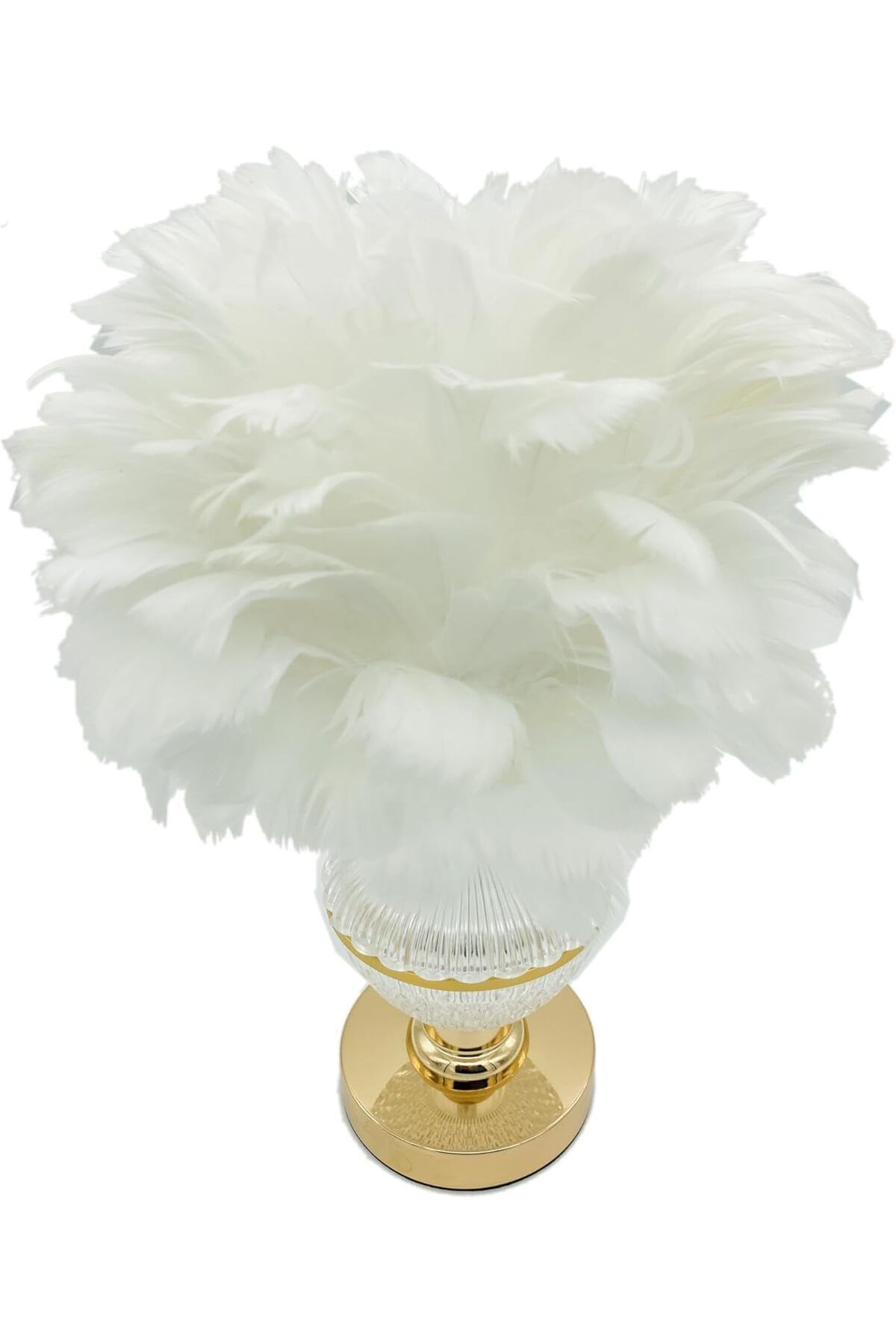 SUKILO-Modern Feather LED Bedside Lamp – Shade Dimmable Night Table Lamp -Soft Glow Dandelion Nigh 5