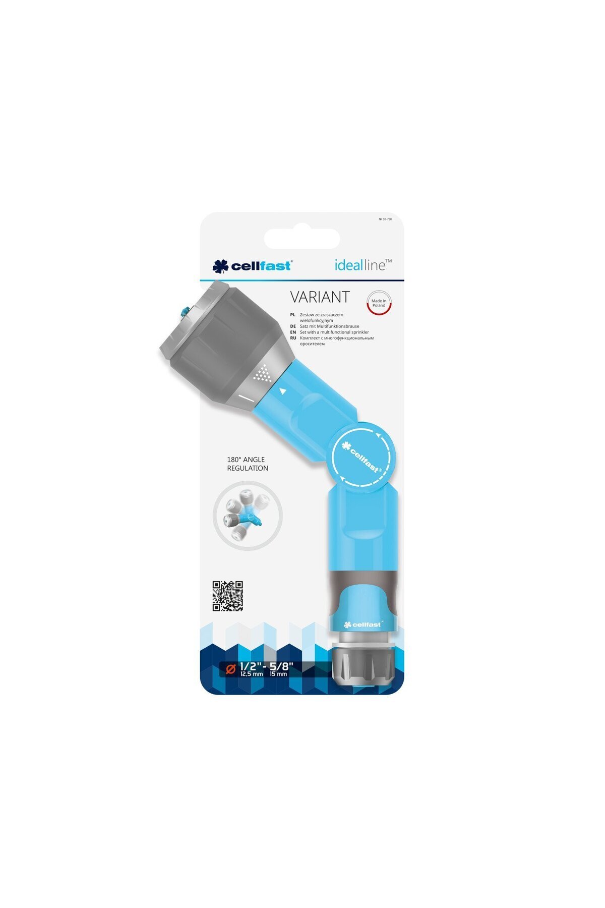 Cellfast-VARIANT IDEAL multifunctional nozzle set, connectors 1 2 - 5 8 4