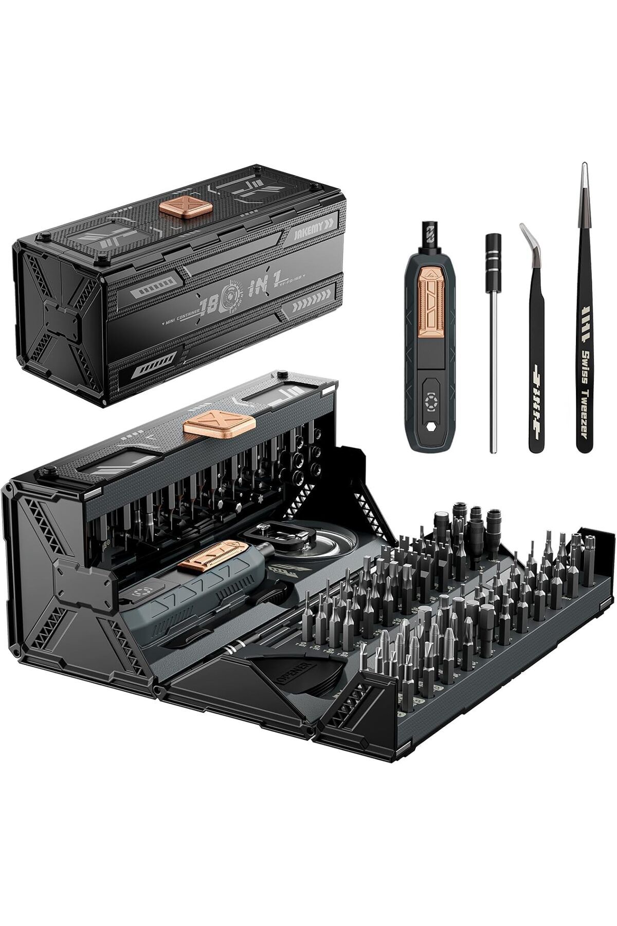 SUKILO-181-in-1 Electric Screwdriver Set – Cordless Mini Driver with 162 CR-V Bits 1
