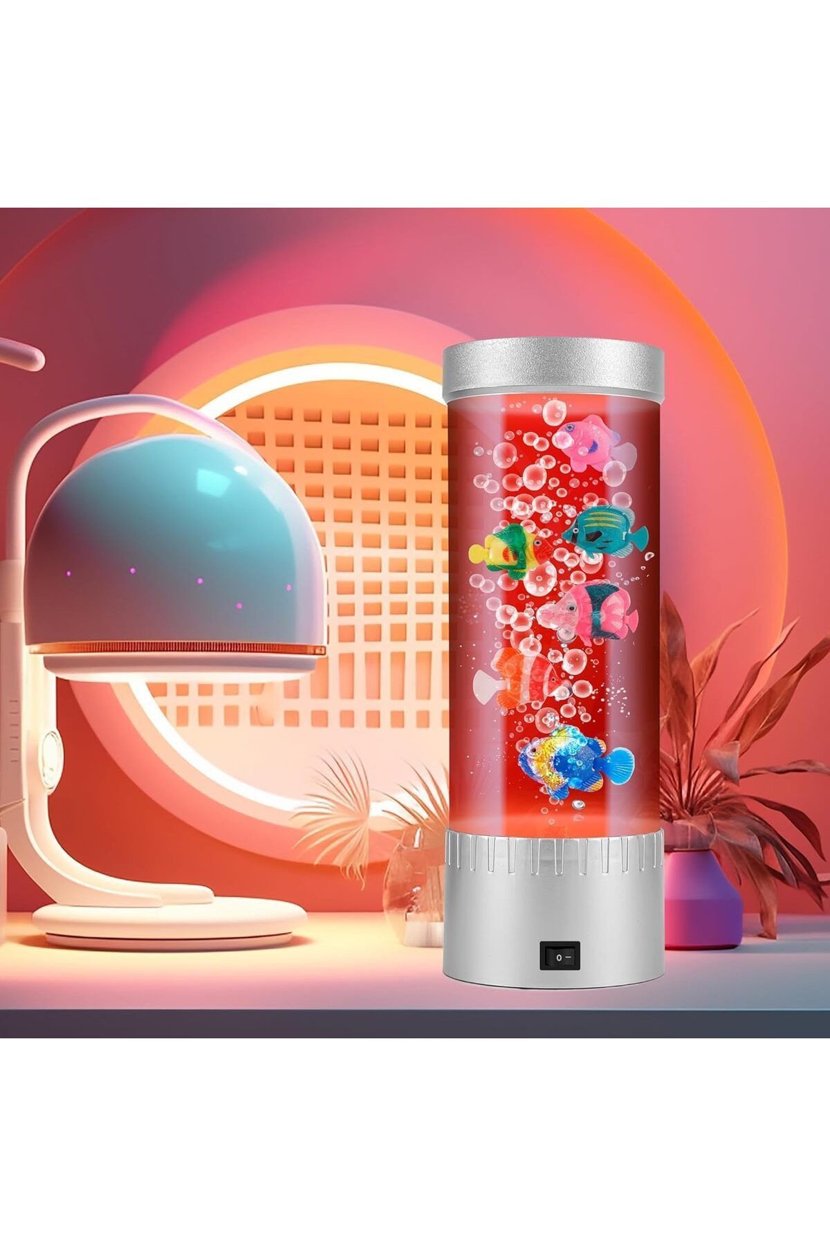 SUKILO-Fish Lamp Aquarium – Color-Changing LED Artificial Fish Tank with Bubbles – Mood Light De 5