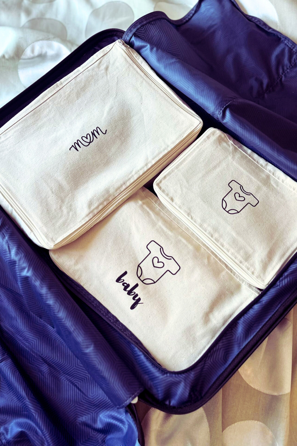 Mama Yoyo Baby Kids 3'lü Hurç Anne Bebek Doğum Hastane Düzenleme Bavul Valiz Çantası Hastane Çıkışı Içi Düzenleyici fotoğrafı 2 (önizleme)