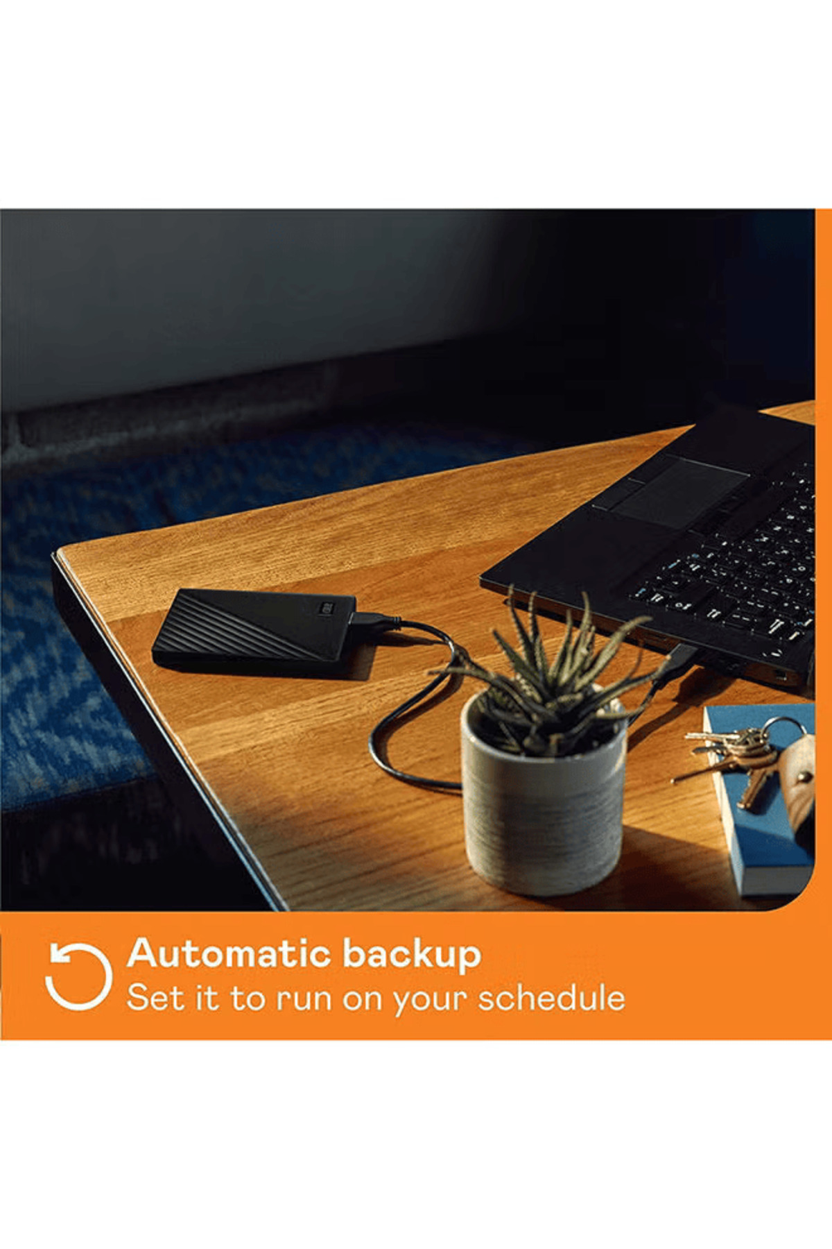 WD-محرك أقراص صلبة خارجي محمول My Passport سعة 2 تيرابايت بمنفذ USB 3.0 - WDBYVG0020BBK سعة 2 تيرابايت 6