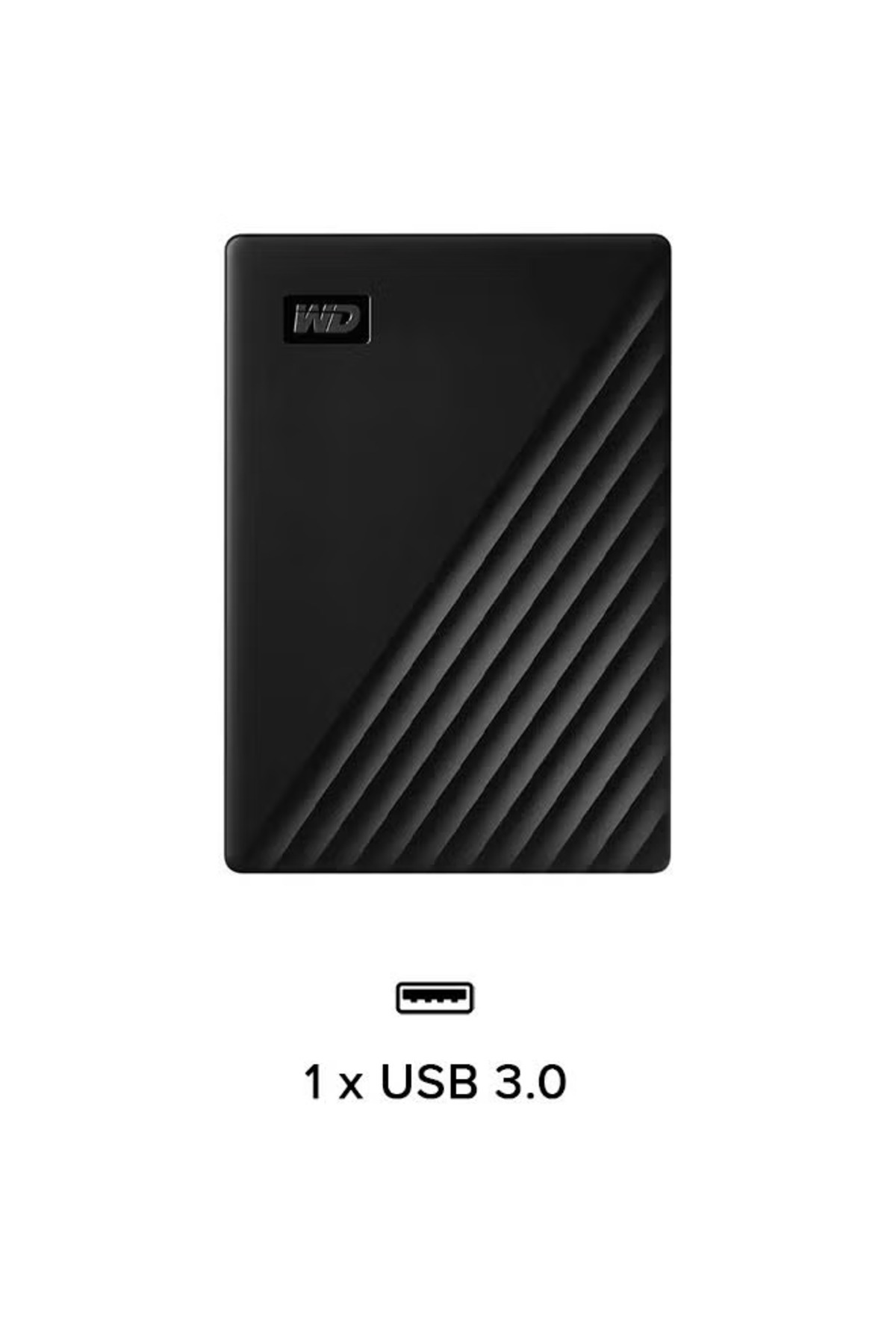 WD-محرك أقراص صلبة خارجي محمول My Passport سعة 2 تيرابايت بمنفذ USB 3.0 - WDBYVG0020BBK سعة 2 تيرابايت 1