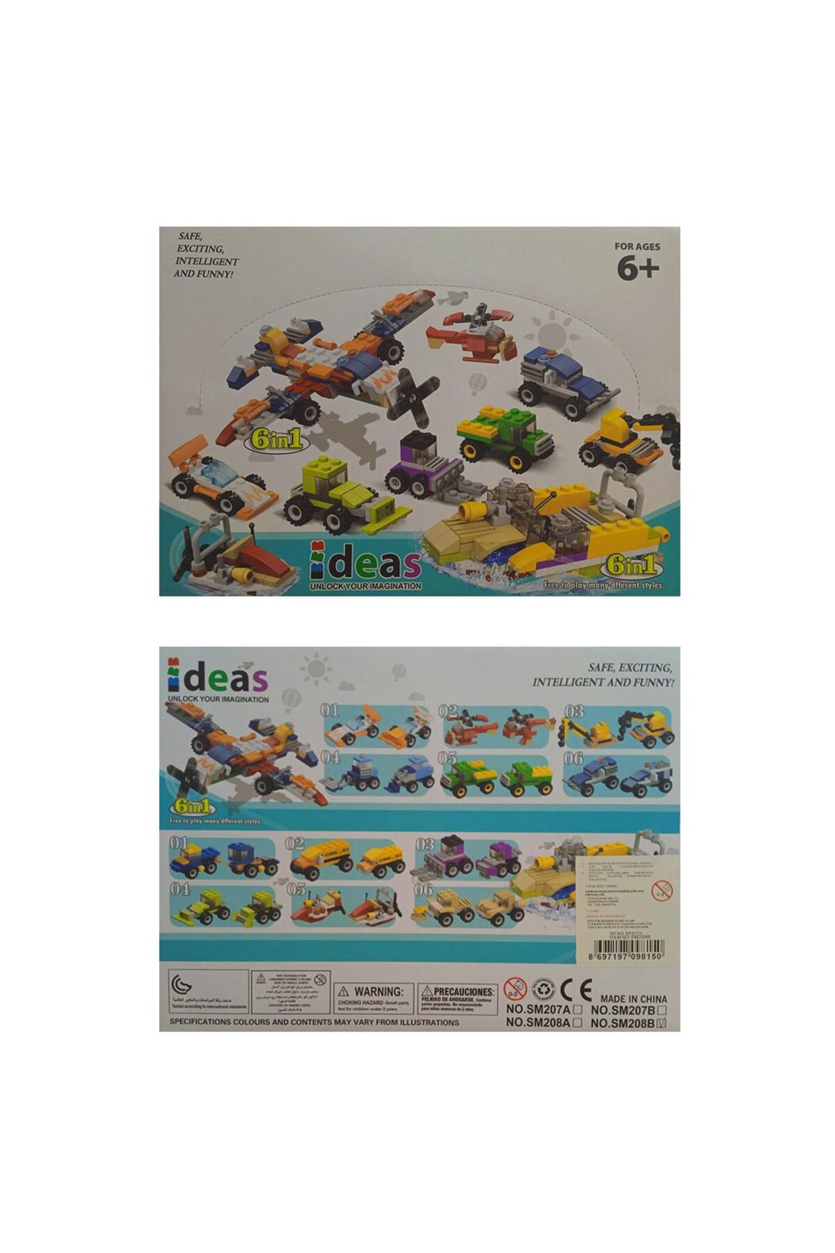 ساخت ماشین‌های اسباب‌بازی Sm208B، ۶ در ۱، ۲ در ۱، ۶ سال به بالا
