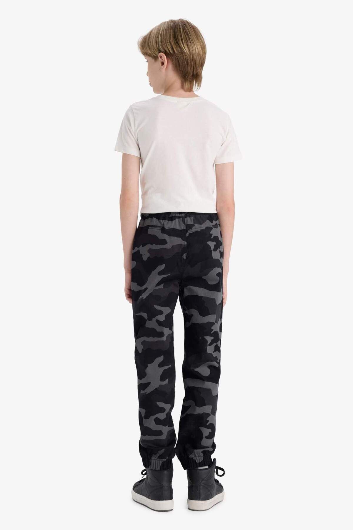 DeFacto-Boy's Jogger Fit Camouflage Patterned Gabardine Trousers F1175A825Au 7