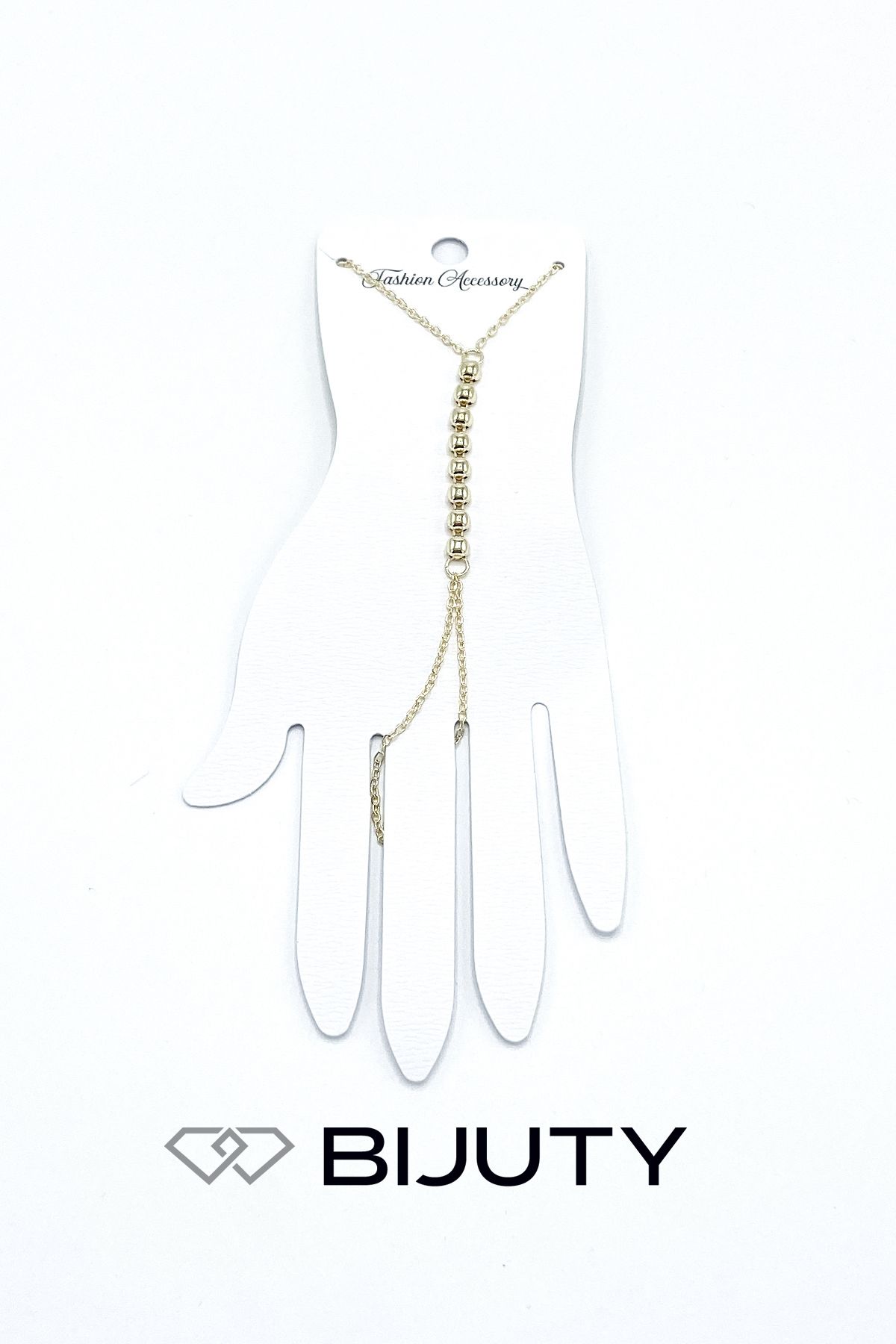 Bijuty-Suyolu - Piece Detailed and Sequential Stone Model Şahmeran Gold and Silver Color Set of 5 4