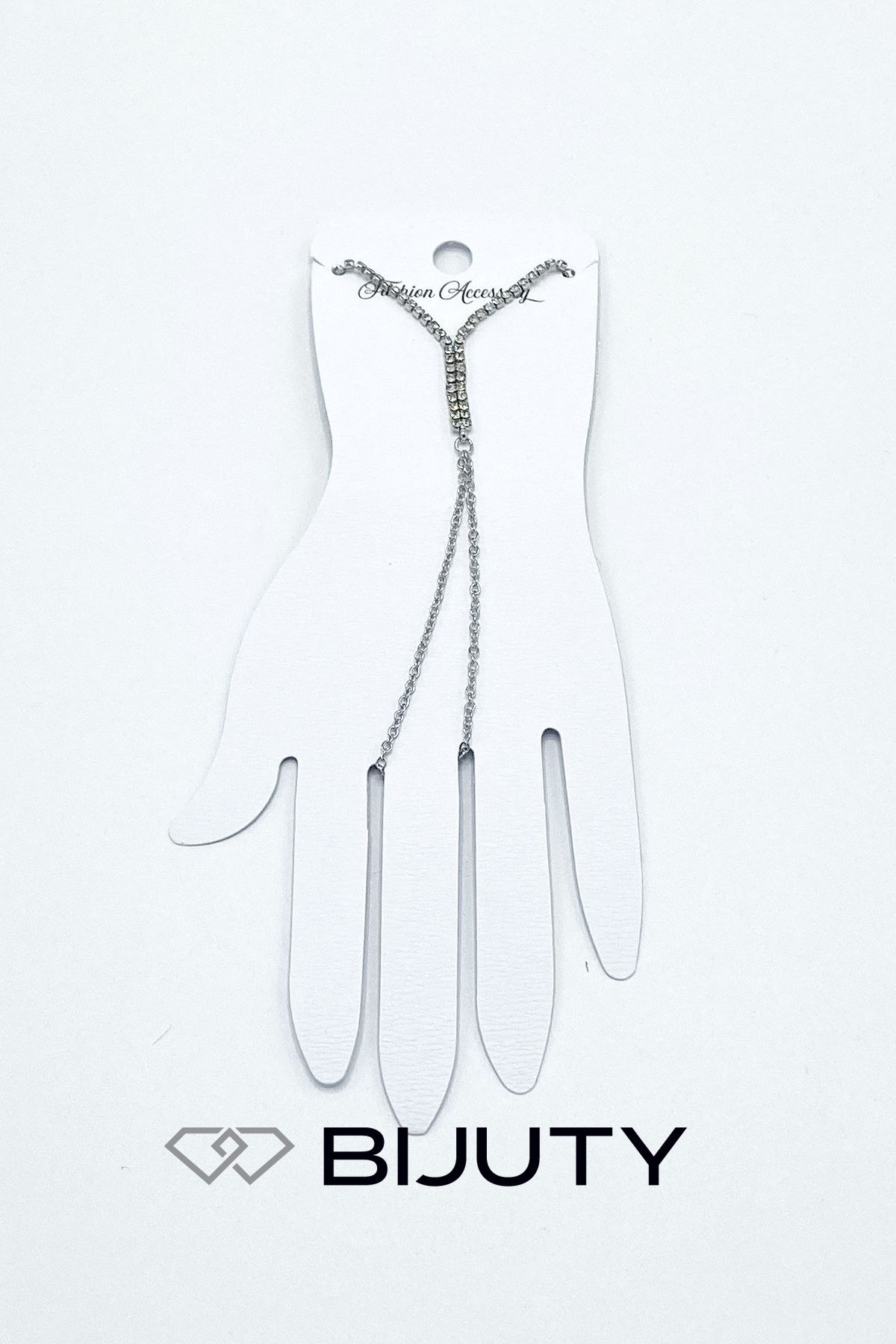 Bijuty-Suyolu - Piece Detailed and Sequential Stone Model Şahmeran Gold and Silver Color Set of 5 6