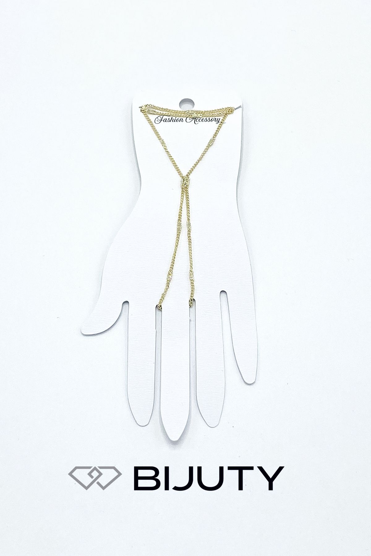 Bijuty-Suyolu - Piece Detailed and Sequential Stone Model Şahmeran Gold and Silver Color Set of 5 2