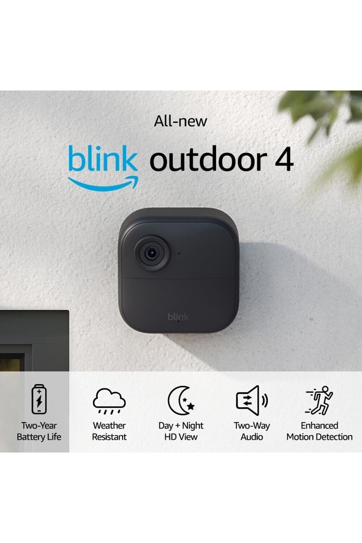 Blink-Outdoor 4 Wire-Free Smart Security 3 Camera System Kit 4th Gen 4