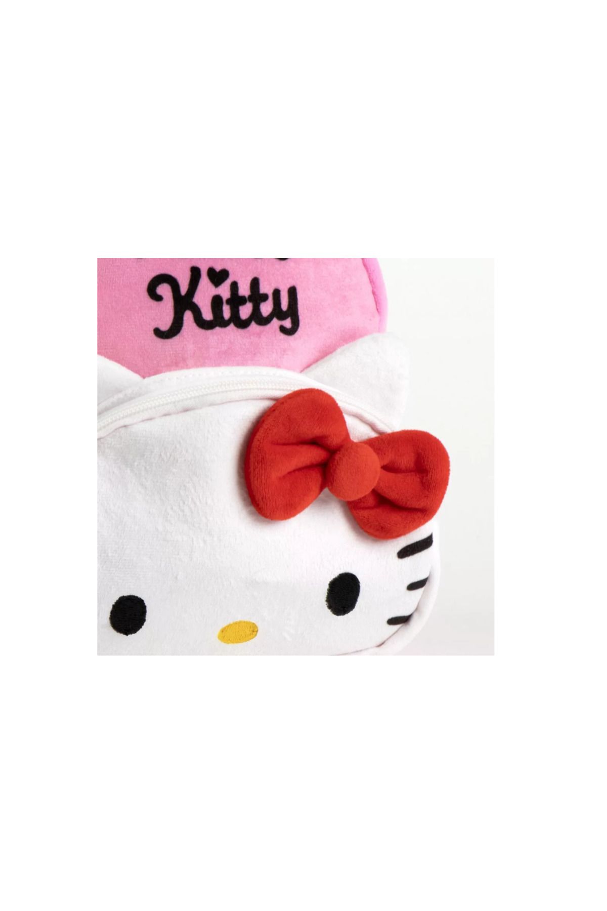 Hello Kitty-Kids Plush Backpack – Hello Kitty Model, 22x18x8 cm – Polyester, With Zipper 4