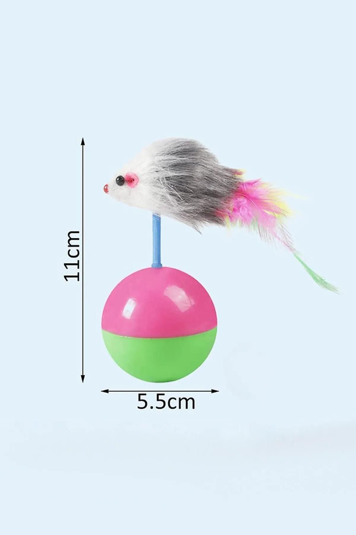 jetfast-Moving Cat Ball with Mouse Haci Yatmaz Kitten Toys Mouse Chasing Game 11 cm 4