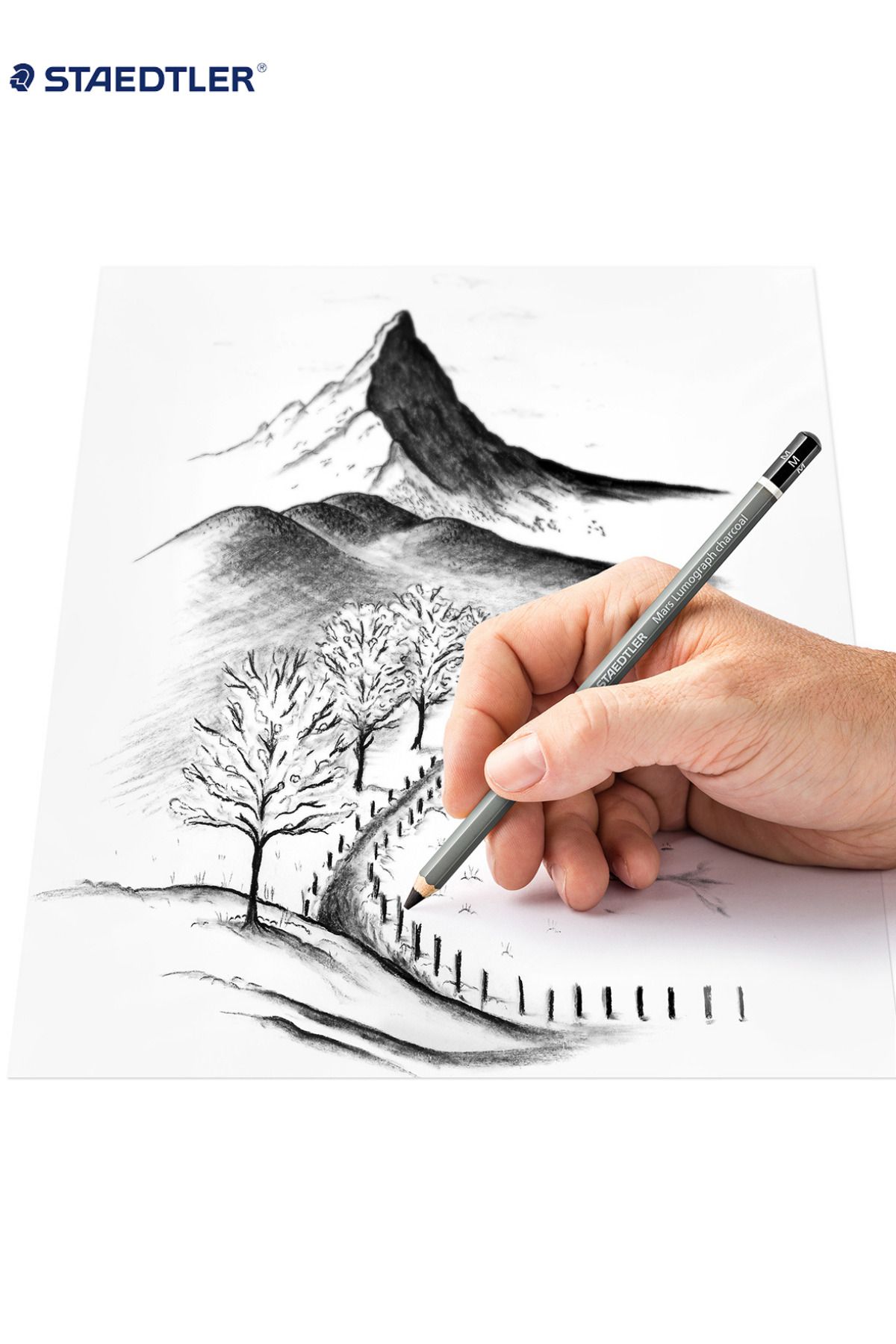 Staedtler-مجموعة أقلام رسم فوكسول من الفحم من 100C SBK4 MARS LUMOGRAPH مكونة من 4 قطع 2