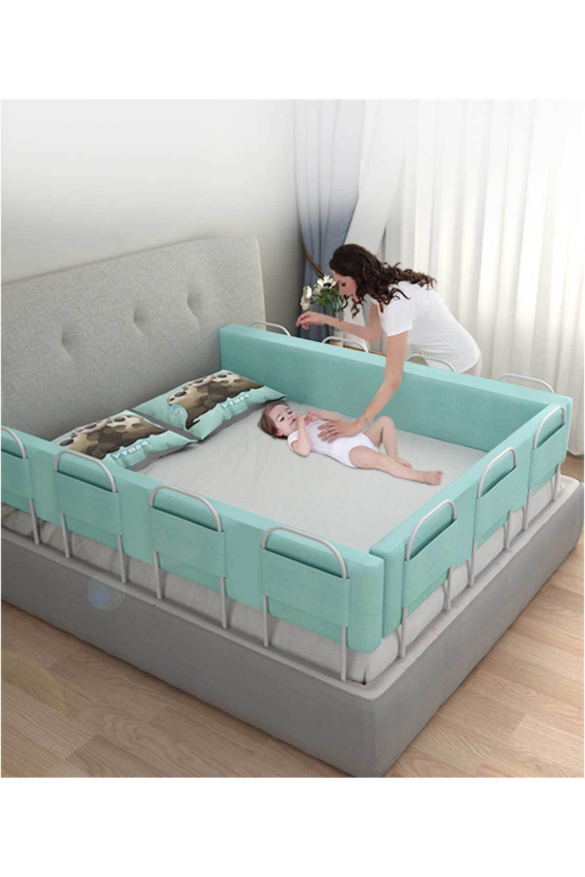 RevuBaby PRO Yumuşak Bebek Güvenlik Yatak Bariyeri Yatak Korkuluğu 150 Cm Tek Parça