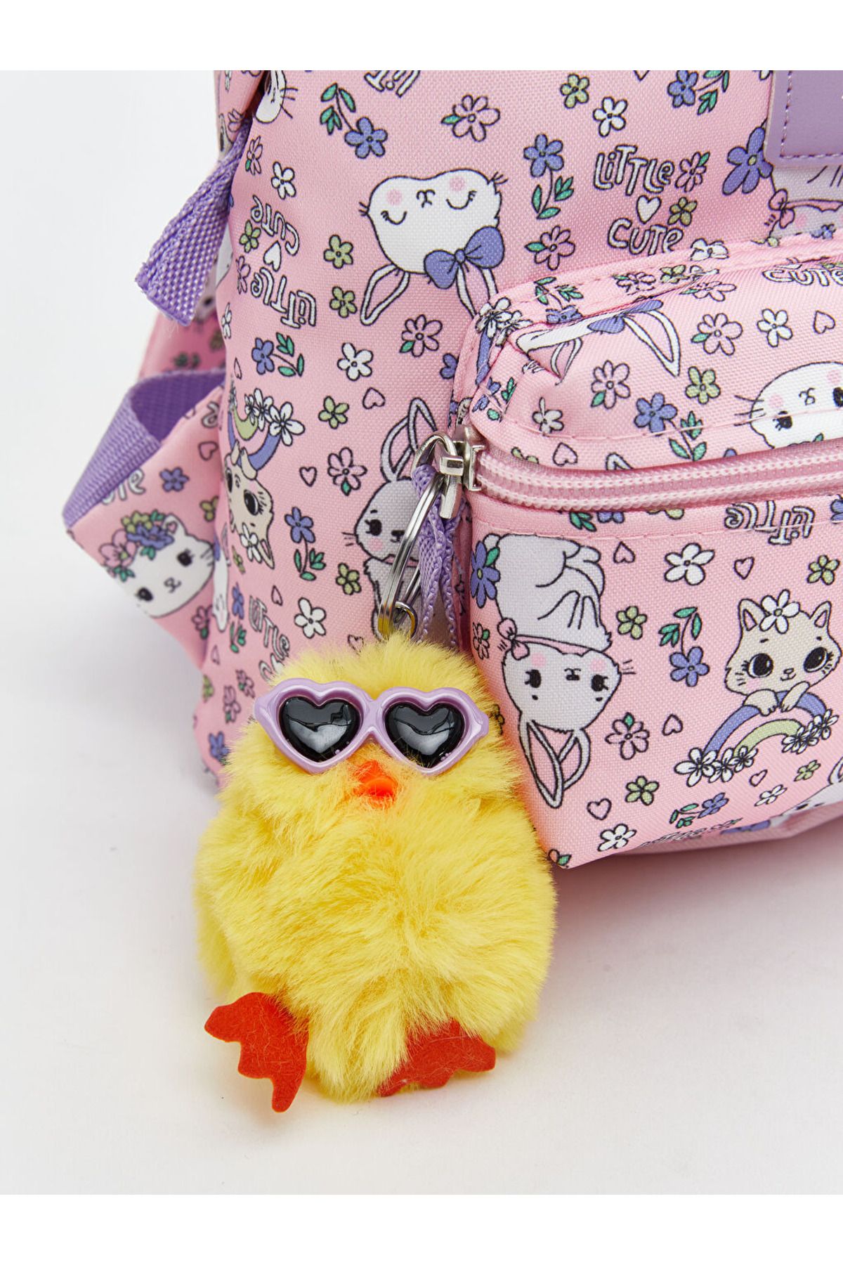 LC Waikiki-Ecru Patterned Girl's Backpack 3