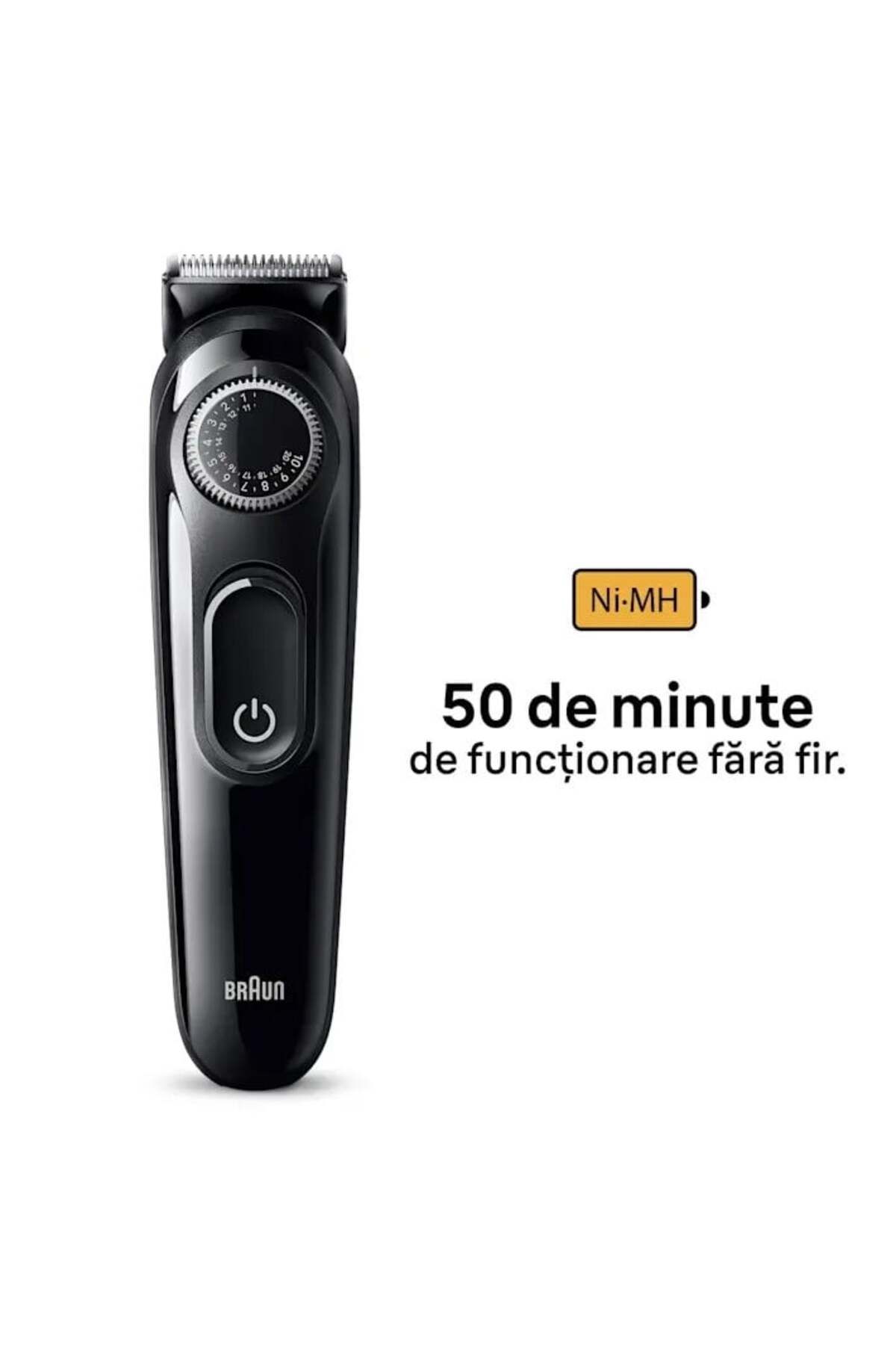 Braun-BT3400 beard trimmer, with precision rotary knob, 1 grooming tools, 50 minute runtime, Black 4
