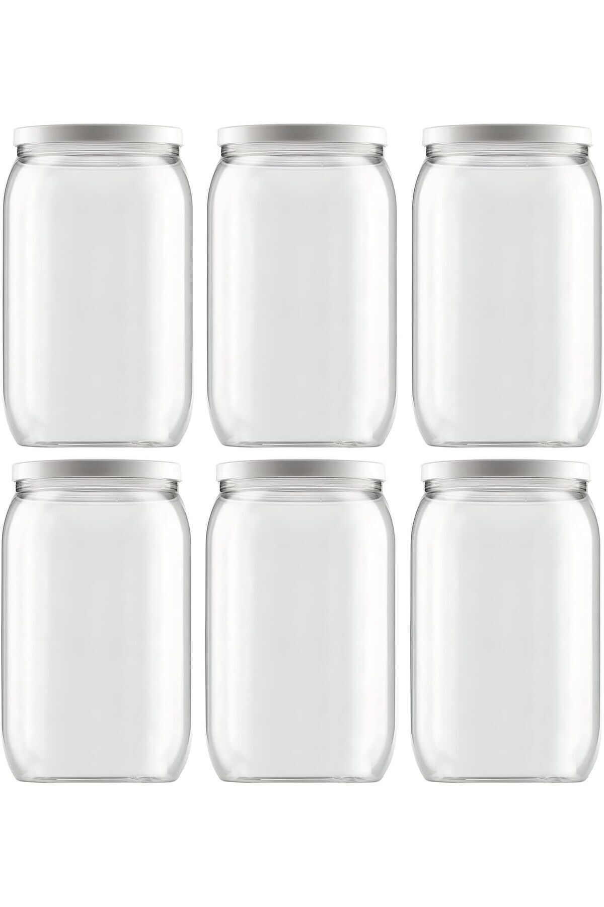 NEXIFY-Glass Cookie Jar With Lid- Candy Jar- Large Cookie Jar- Set Of 6 - Easy To Use And Clean - Perfect F 1