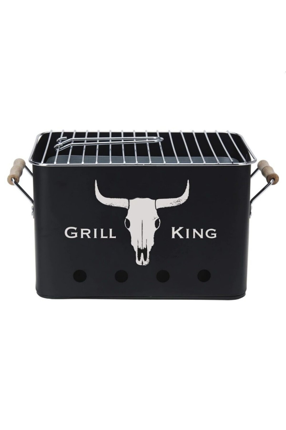 Progarden-Rectangular, portable, charcoal grill, removable grate, 32x20x20cm 3