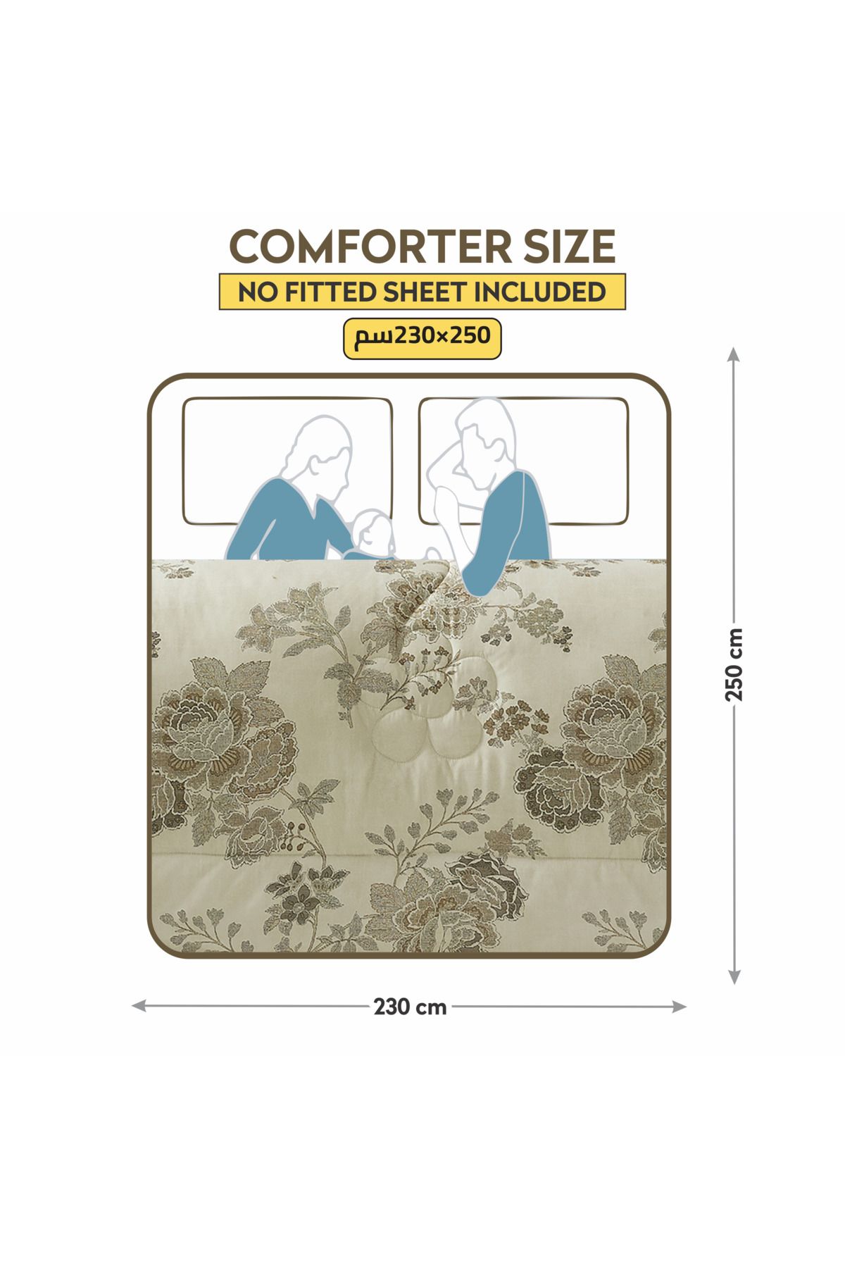 Donetella-4-Piece Digital Print Comforter Set – King Size 250x230 cm, Soft Microfiber Bedding Set. 3