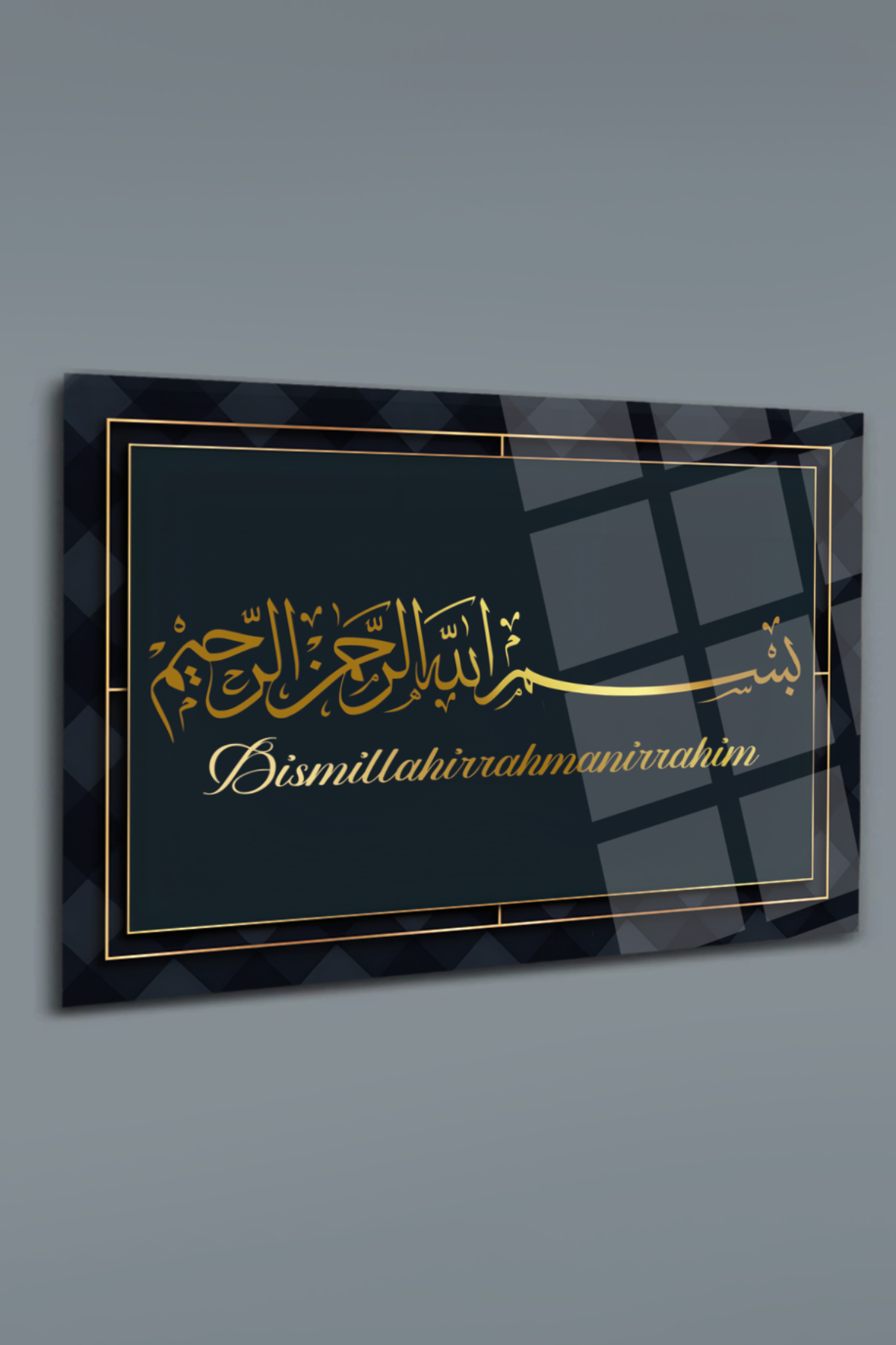 Bismillahirrahmanirrahim Written Glass Table-10 - Religious Table - Islamic Table