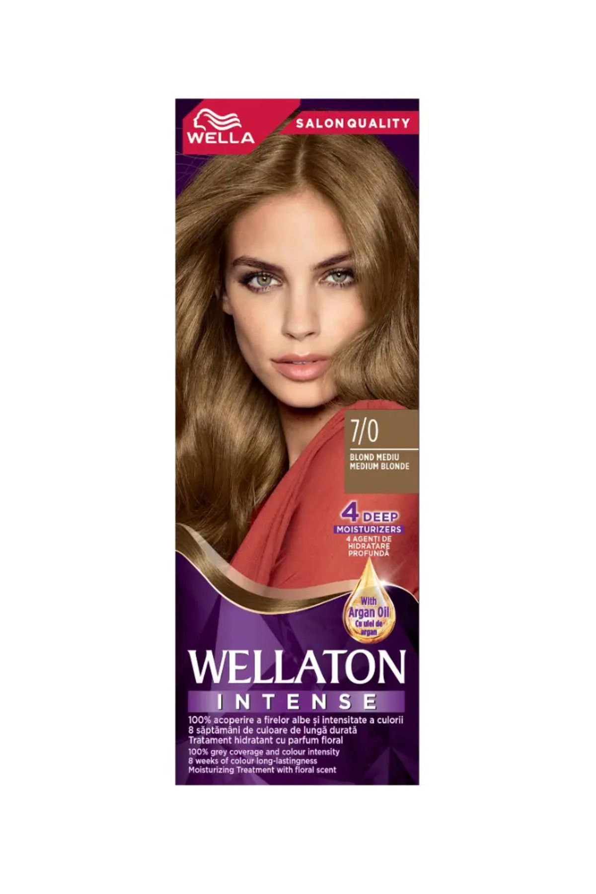 Wellaton Permanentná farba na vlasy 7/0 Stredne blond, 110ml