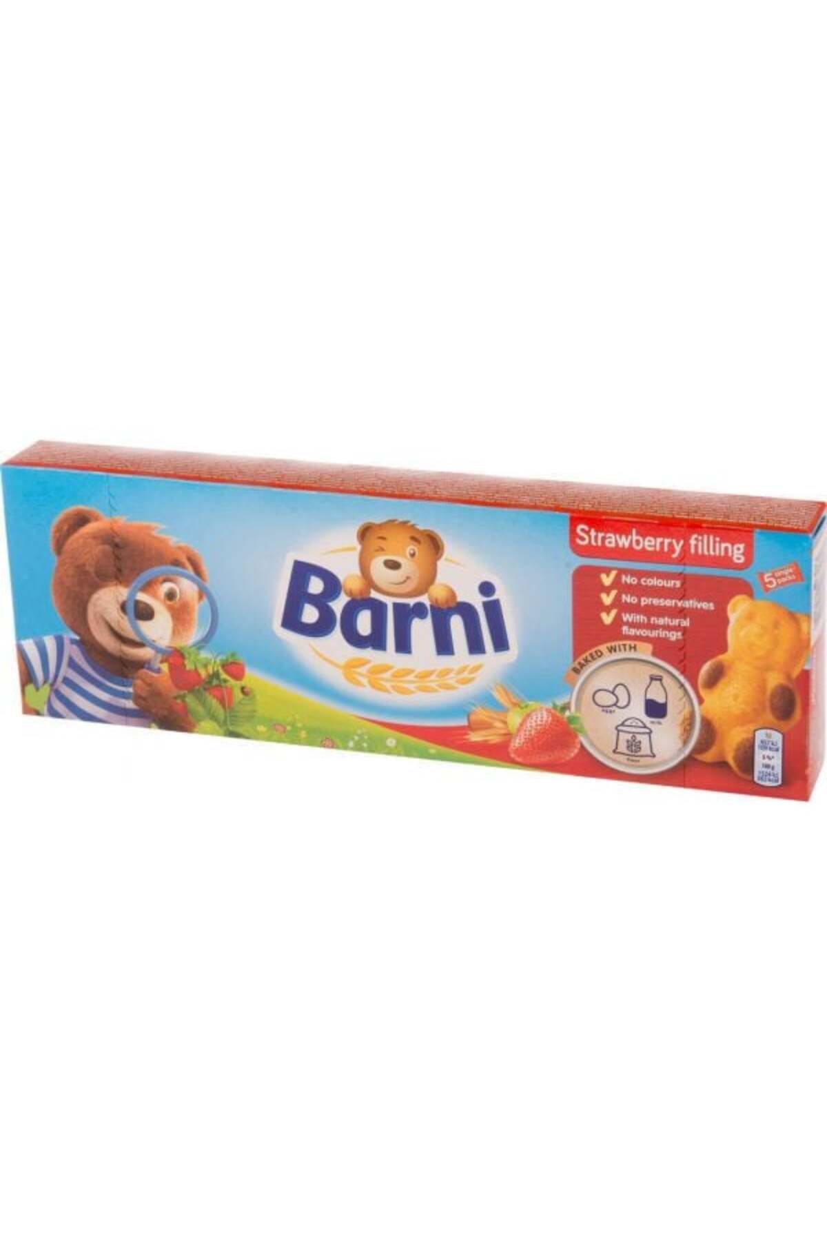 Barni Prajituri in forma de ursulet cu capsuni 150 g
