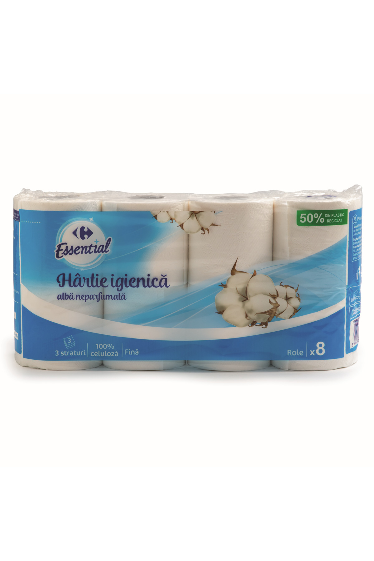 Carrefour Essential Hartie igienica Carrefour Essential 3 straturi 8 role