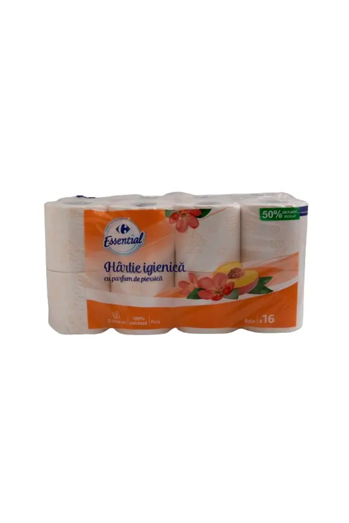 Carrefour Essential Hartie igienica Carrefour Essential piersica 16 role, 3 s...