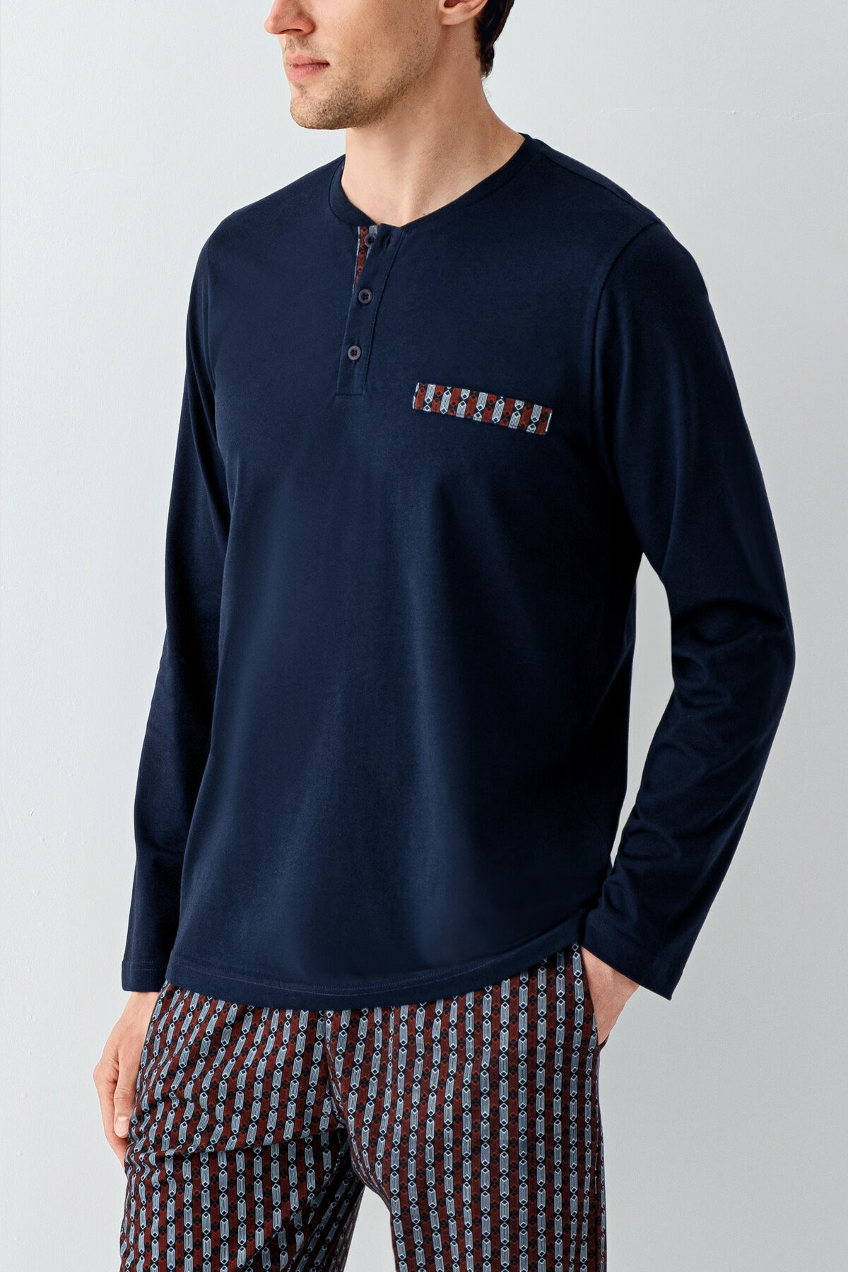 Erkek Lacivert Pijama Takımı - 3