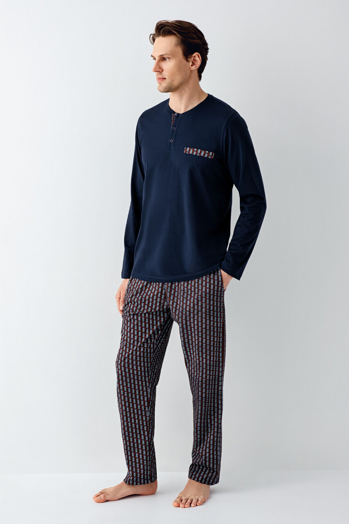 Erkek Lacivert Pijama Takımı - 2