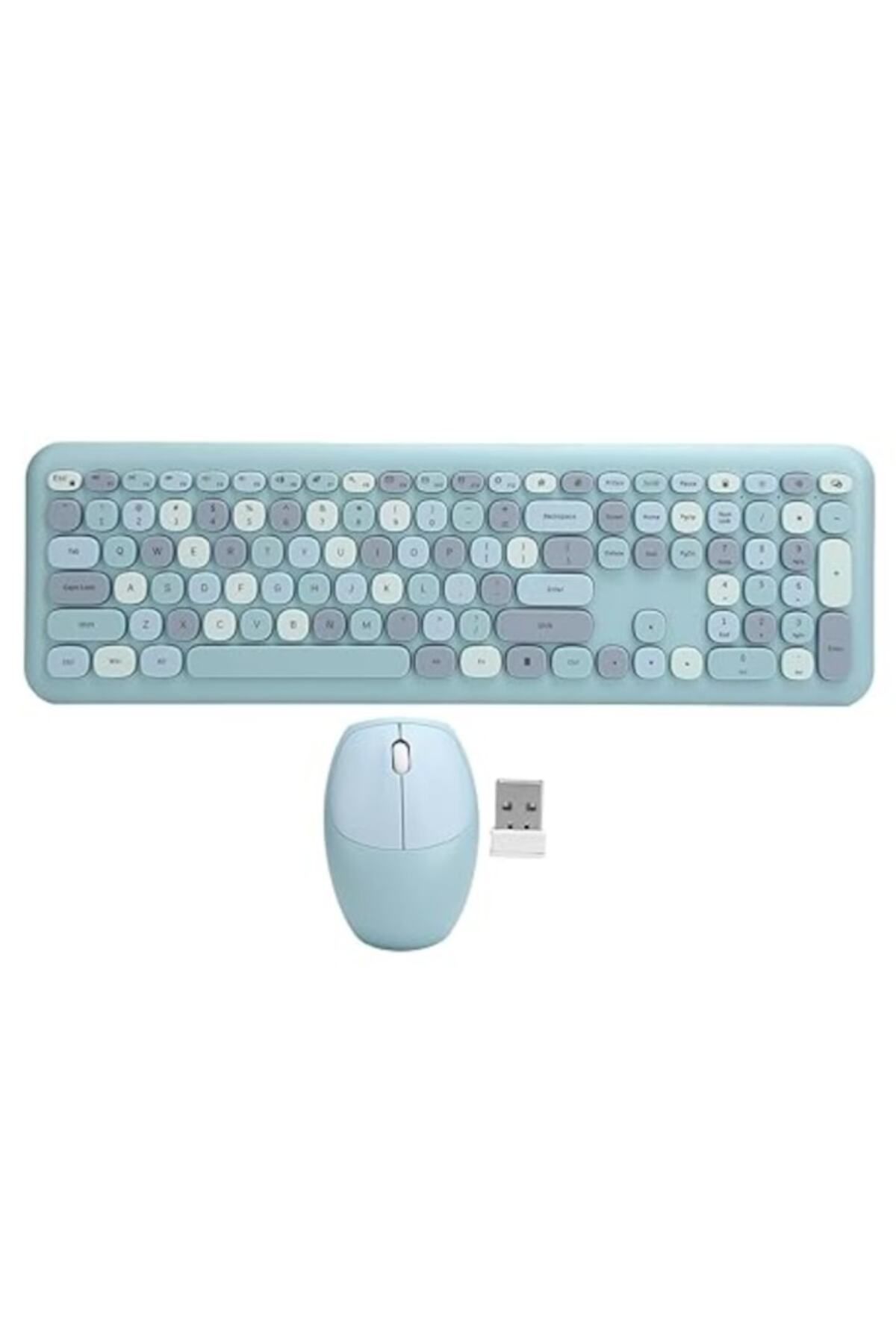 Rao-Wireless Keyboard and Mouse Set, 1600 DPI, Dimensions 445 x 136 x 35 mm, Color Blue 3
