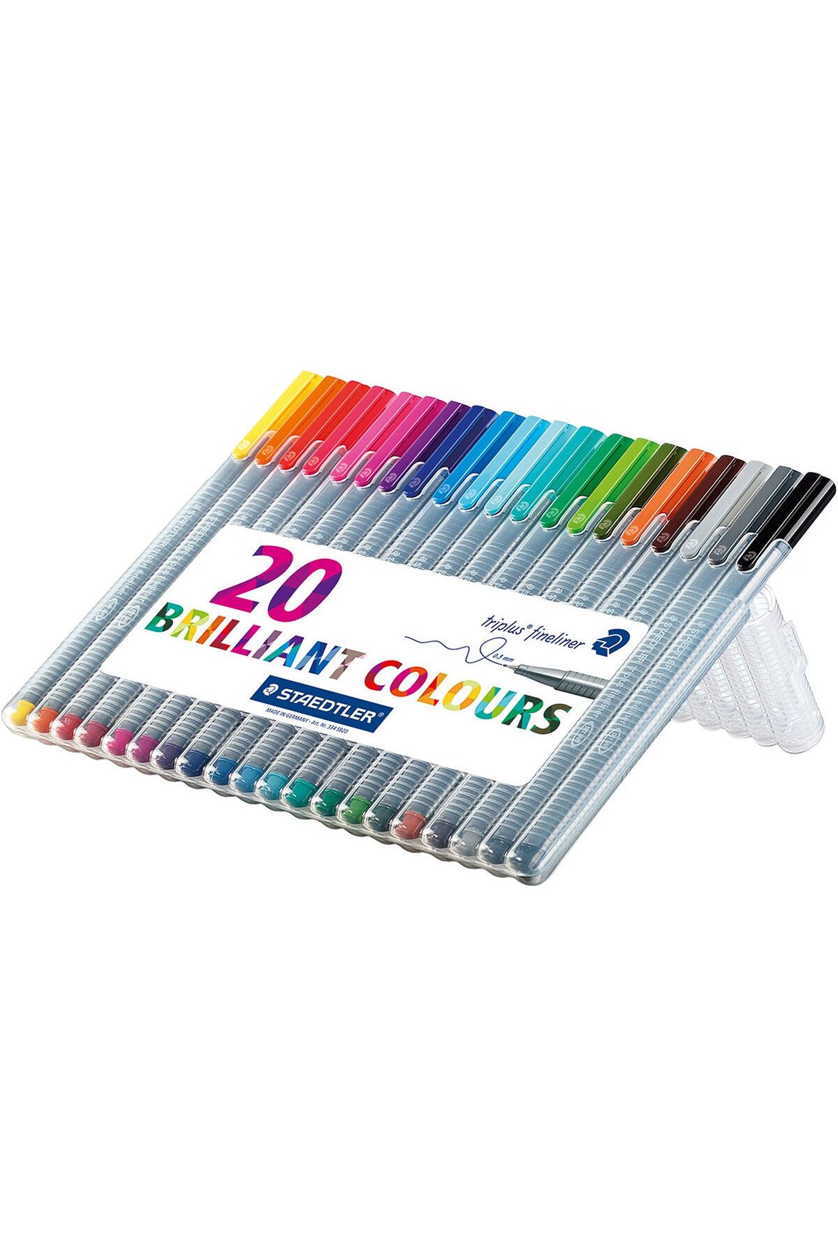 Staedtler-334 Sb20 Triplus Fineliner 0.3 mm Set of 20 Pens – Fine Tip – Colorful – Made in Germany 1