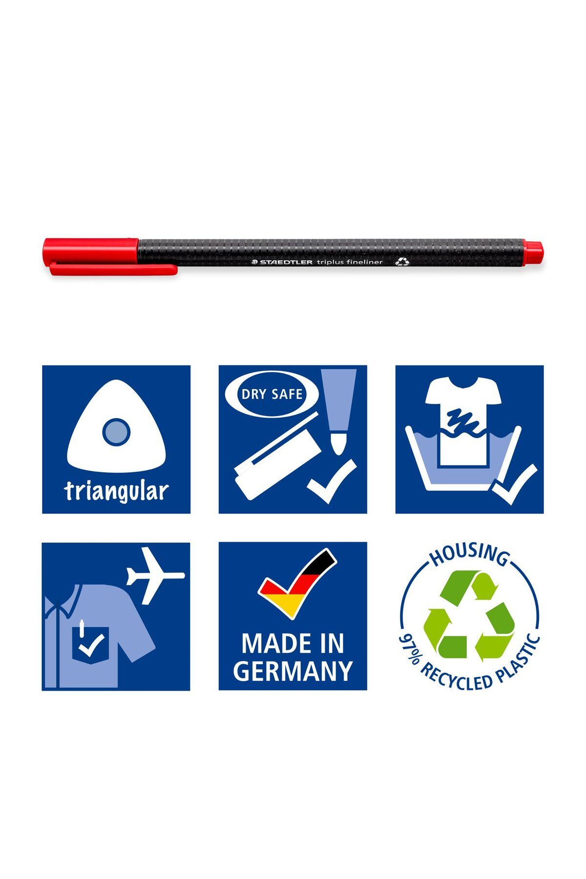 Staedtler-334 Sb4 Triplus Fineliner 0.3 mm Set of 4 Pens – Fine Tip – Made in Germany 3