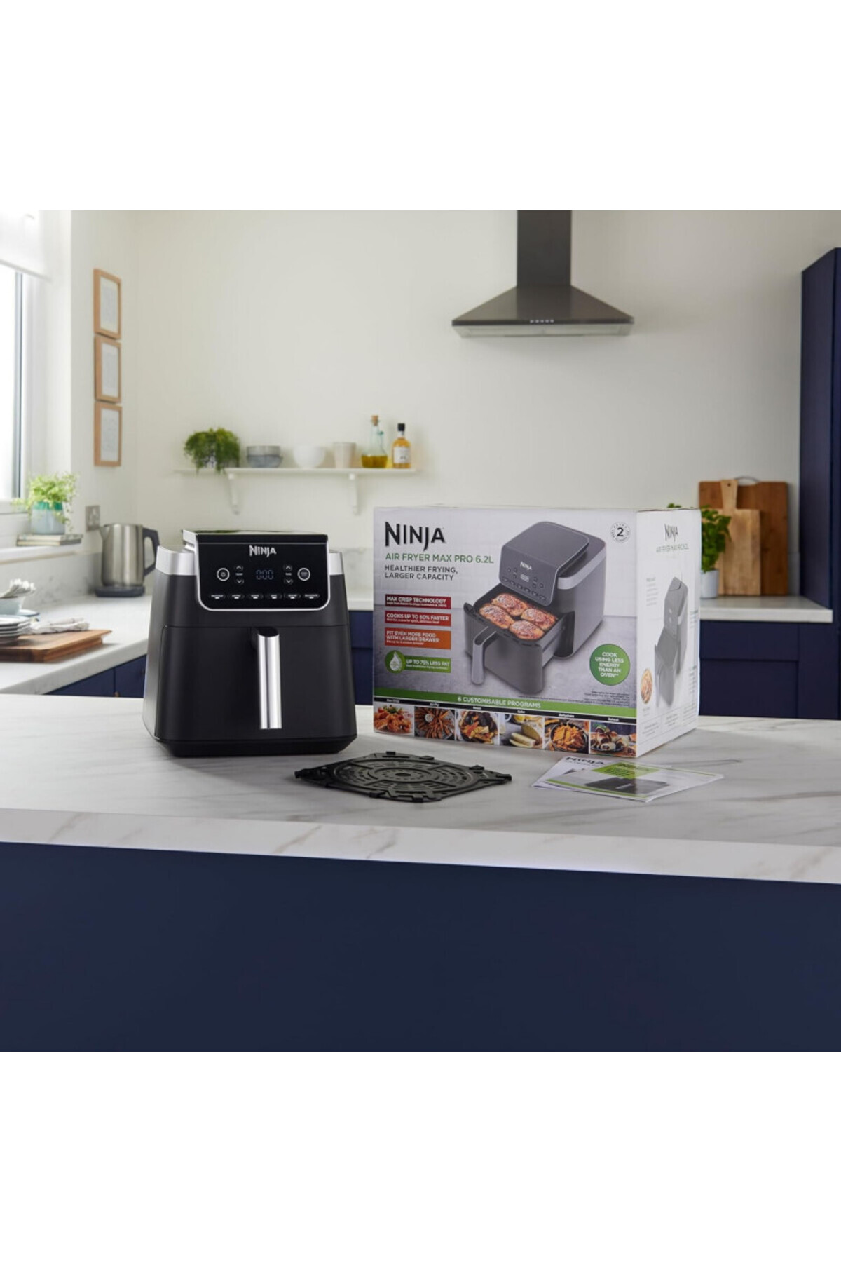 NINJA-Hot air fryer Max Pro AF180EU, 2000W, 6.2 l, 1.2 kg, 40-240C, 6 programs, Black 10