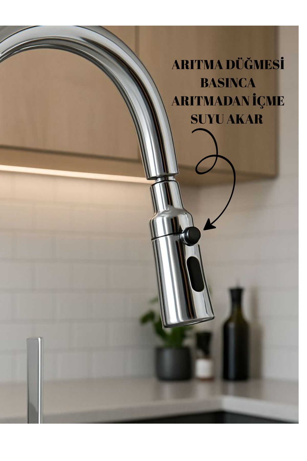 RUDİS-Modern Sink Faucet with Three Way, Both Purification Output and Spiral 4