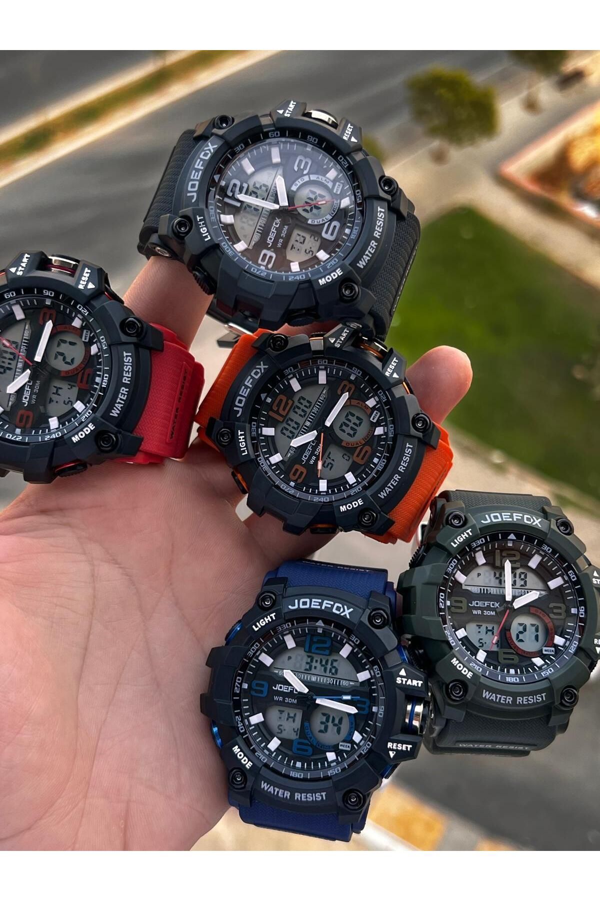 Joefox-Digital and Analog 2 Years Warranty Chronometer+Calendar+Alarm+Lighting Men's Wrist Watch Joe.Bk08 3