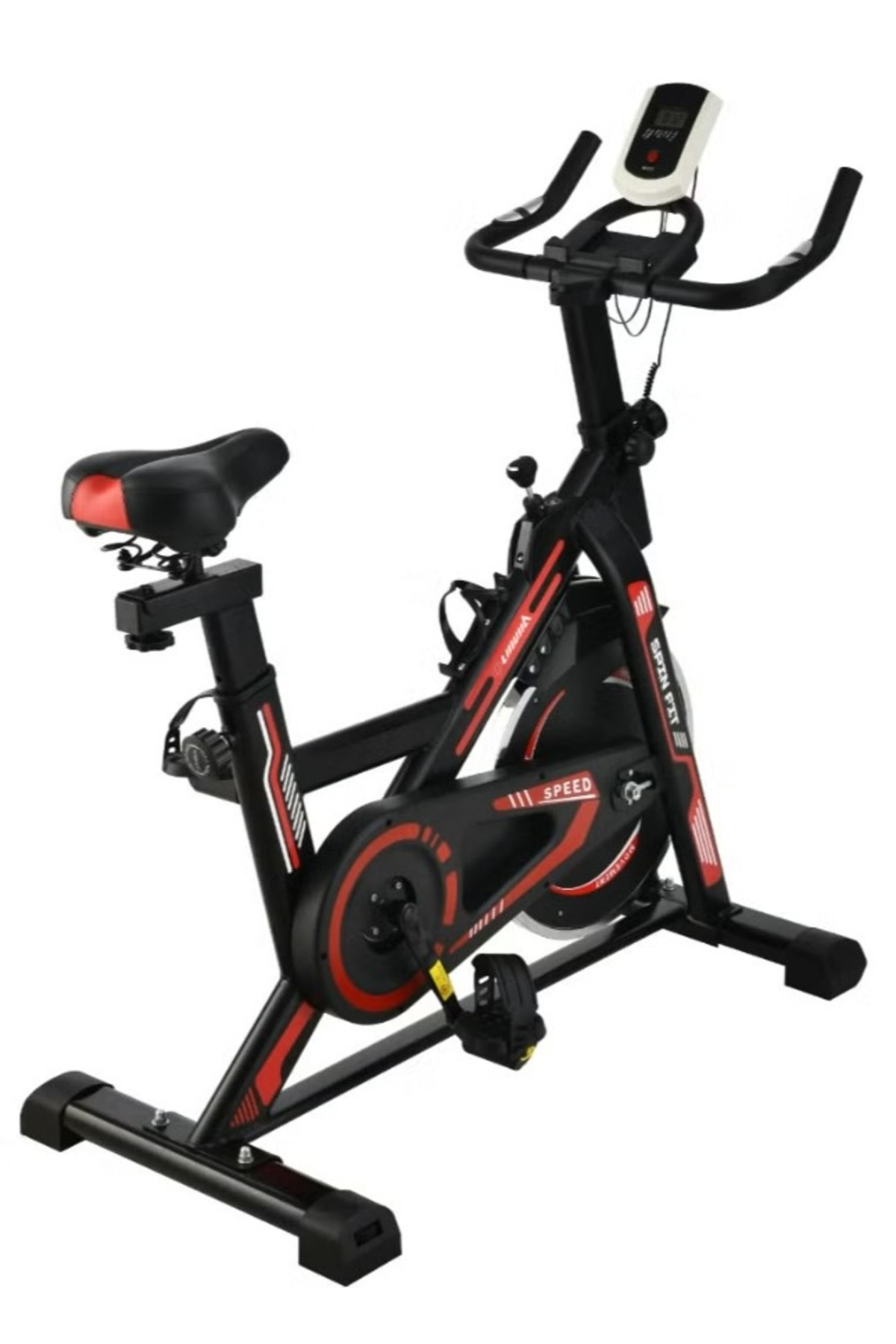 دراجة تمارين مغناطيسية HC003 – تتحمل 120 كجم، 8 مستويات مقاومة، شاشة متعددة الوظائف