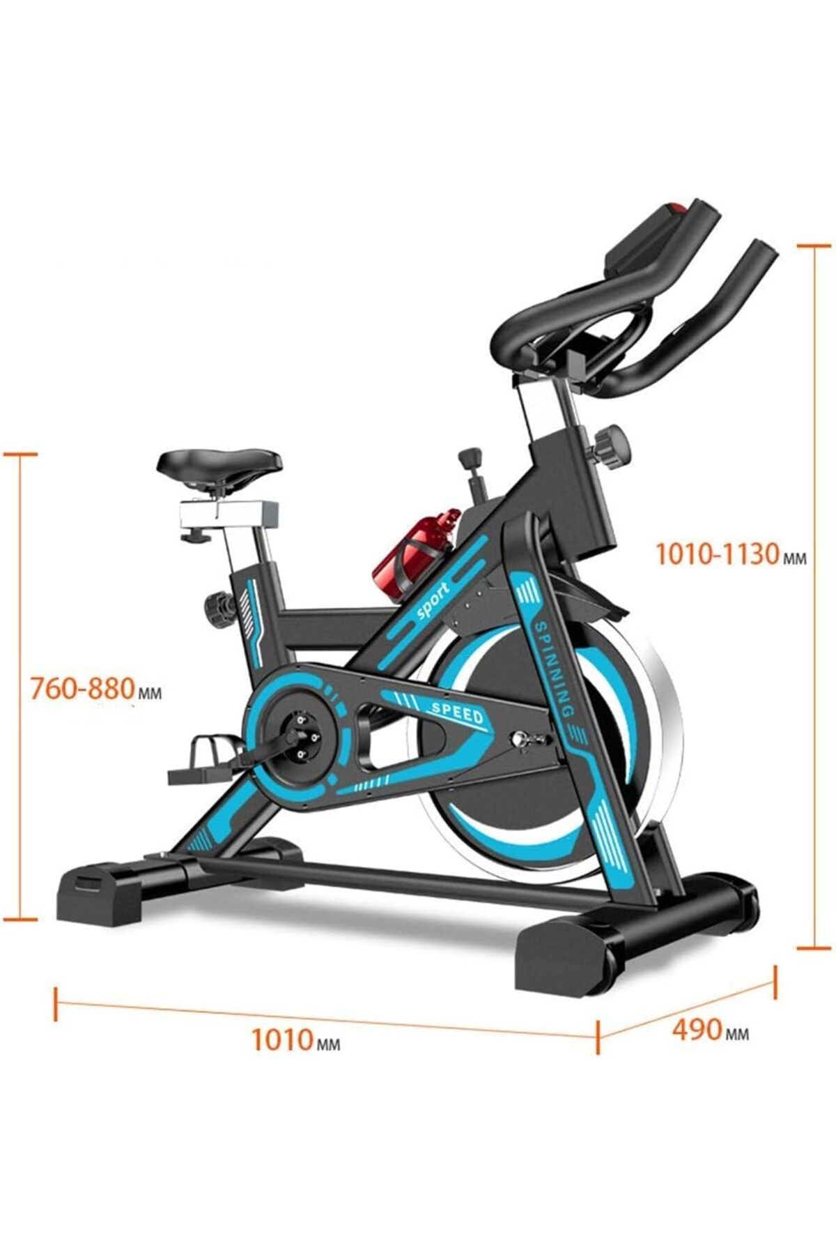 BUNCA-Lijiujia HC003 Magnetic Exercise Bike - 120kg Capacity, 8 Resistance Levels, Multi-Function Display 2