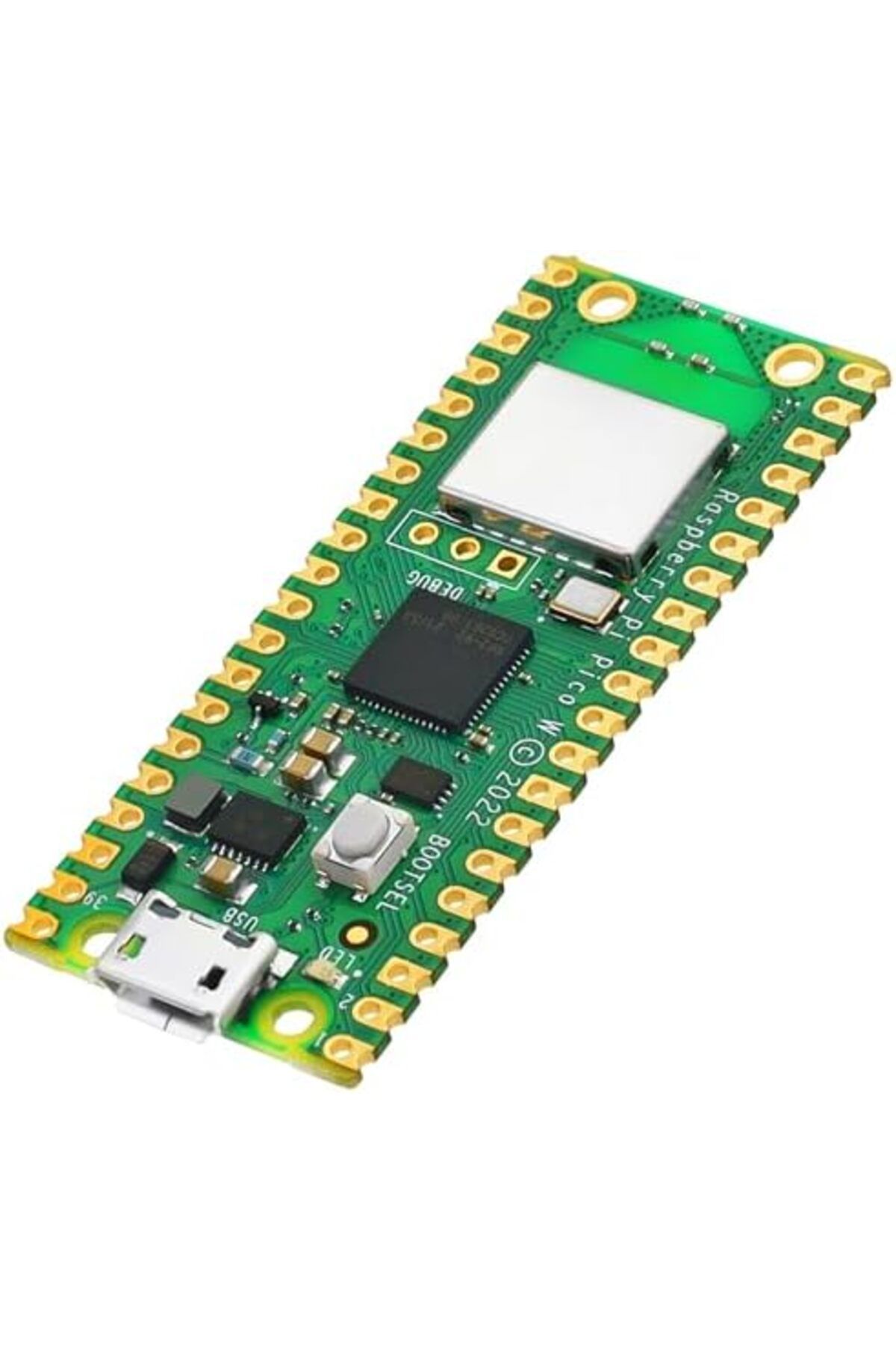 Raspberry Pi Pico-Yilofit Raspberry Pi Pico W - شريحة RP2040 مع واي فاي مدمج، 2.4/5 جيجاهرتز، يدعم بلوتوث 5.2، Sin 2